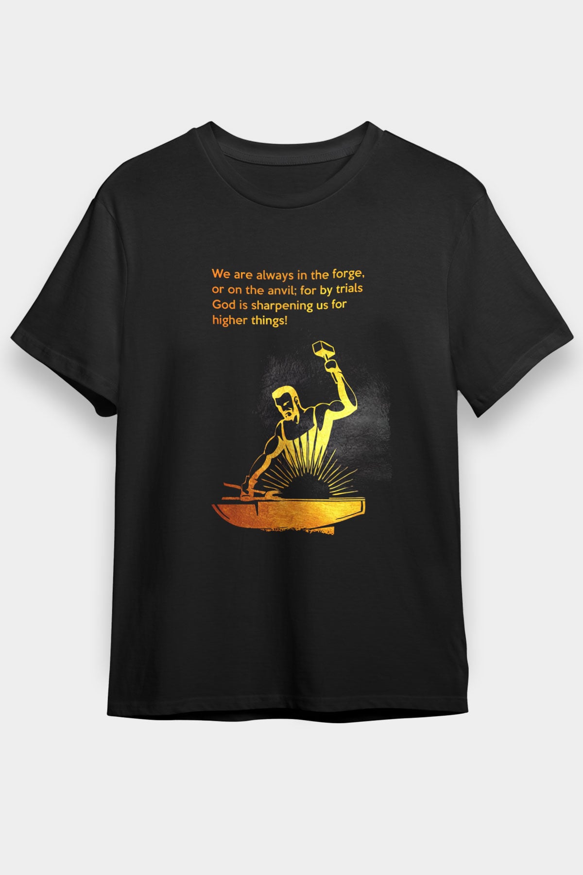 Demirci Siyah Unisex Tişört T-Shirt - TişörtFabrikası