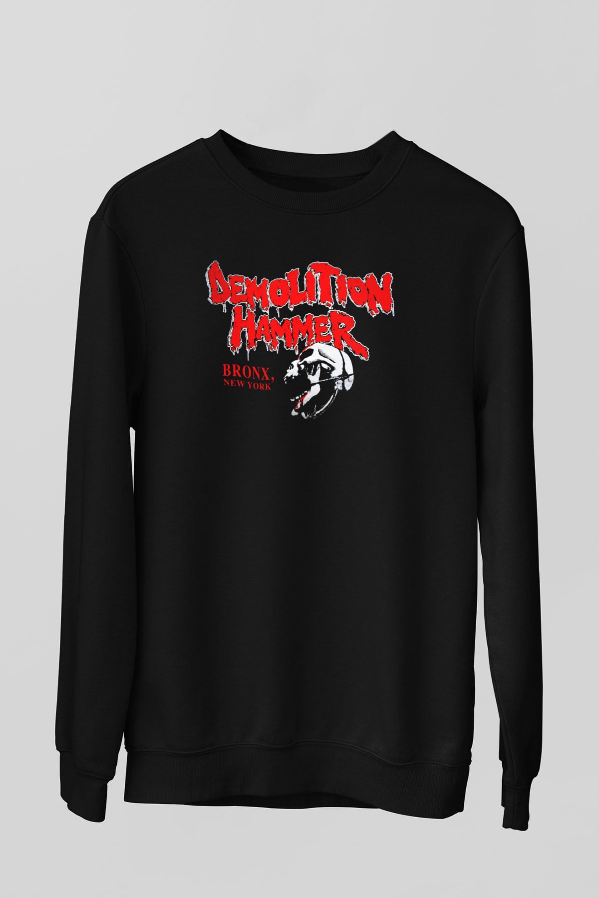 Demolition Hammer Siyah Unisex Sweatshirt
