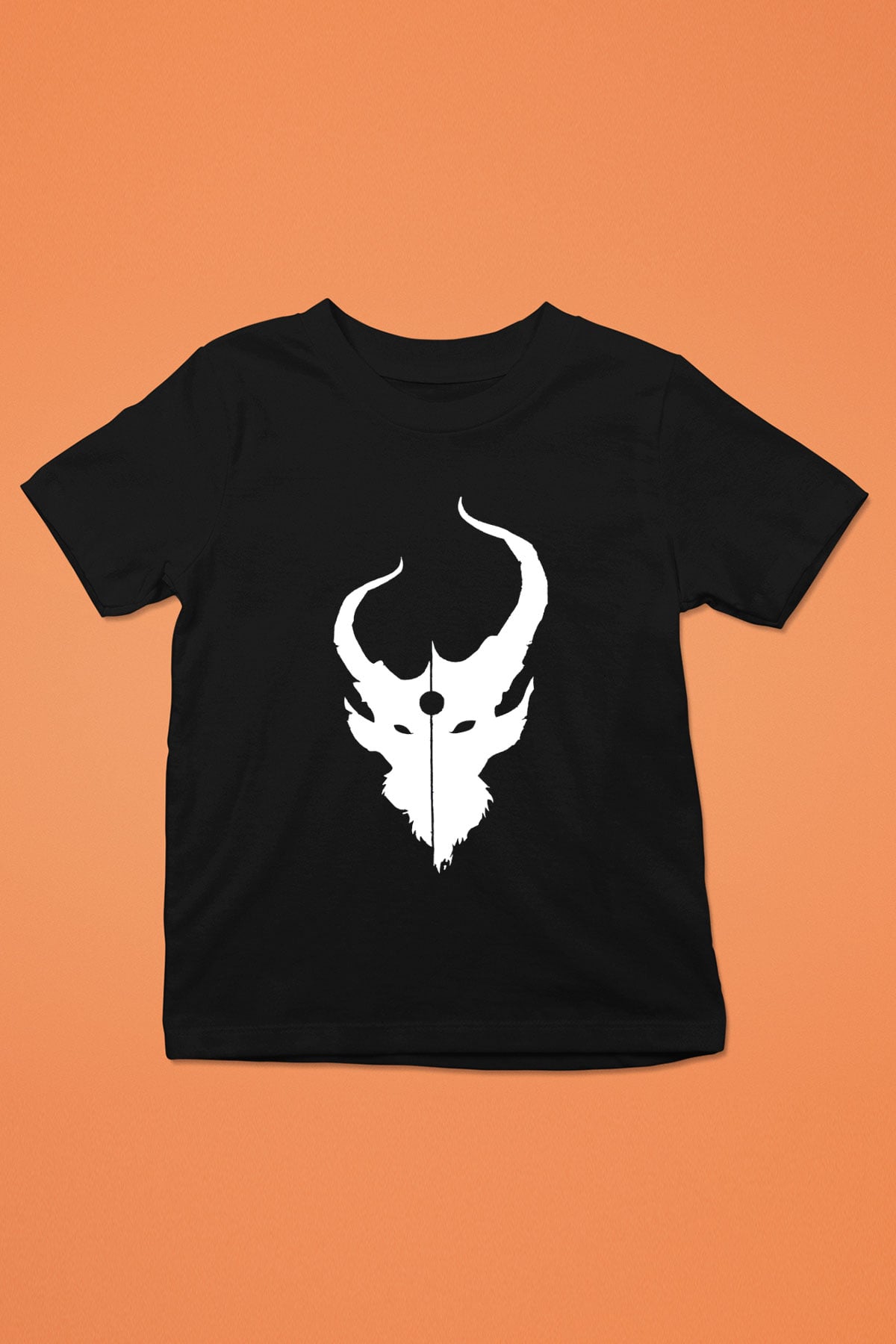 Demon Hunter Baskılı Unisex Siyah Çocuk Tişört - Tshirt