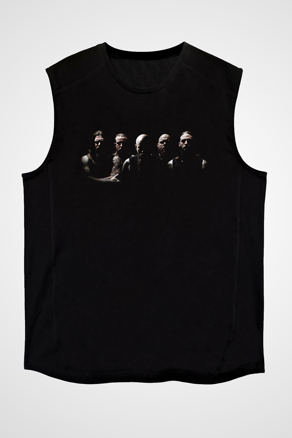 Demon Hunter Baskılı Unisex Siyah Kolsuz Tişört - Tshirt