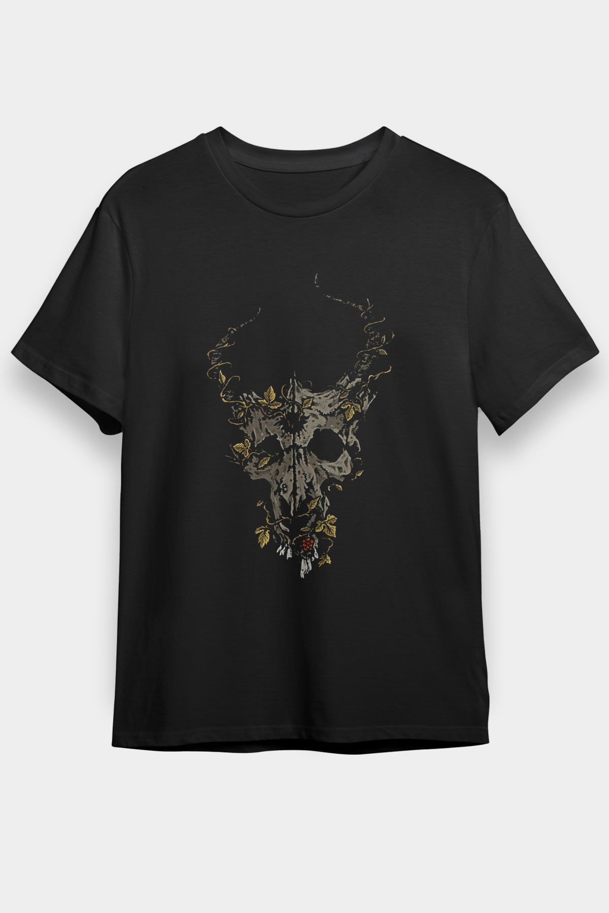 Demon Hunter Baskılı Unisex Siyah Tişört - Tshirt