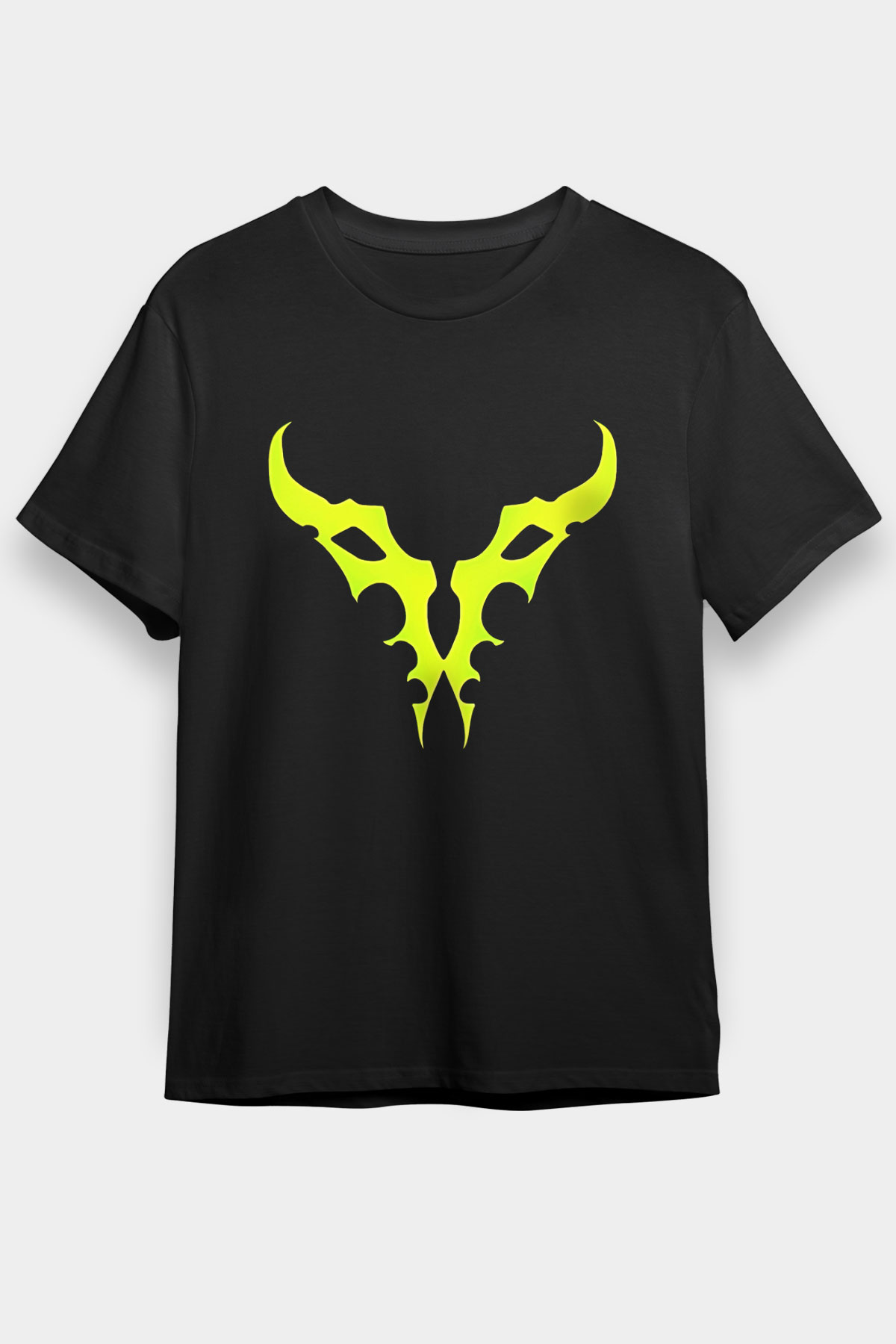 Demon Hunter Baskılı Unisex Siyah Tişört - Tshirt