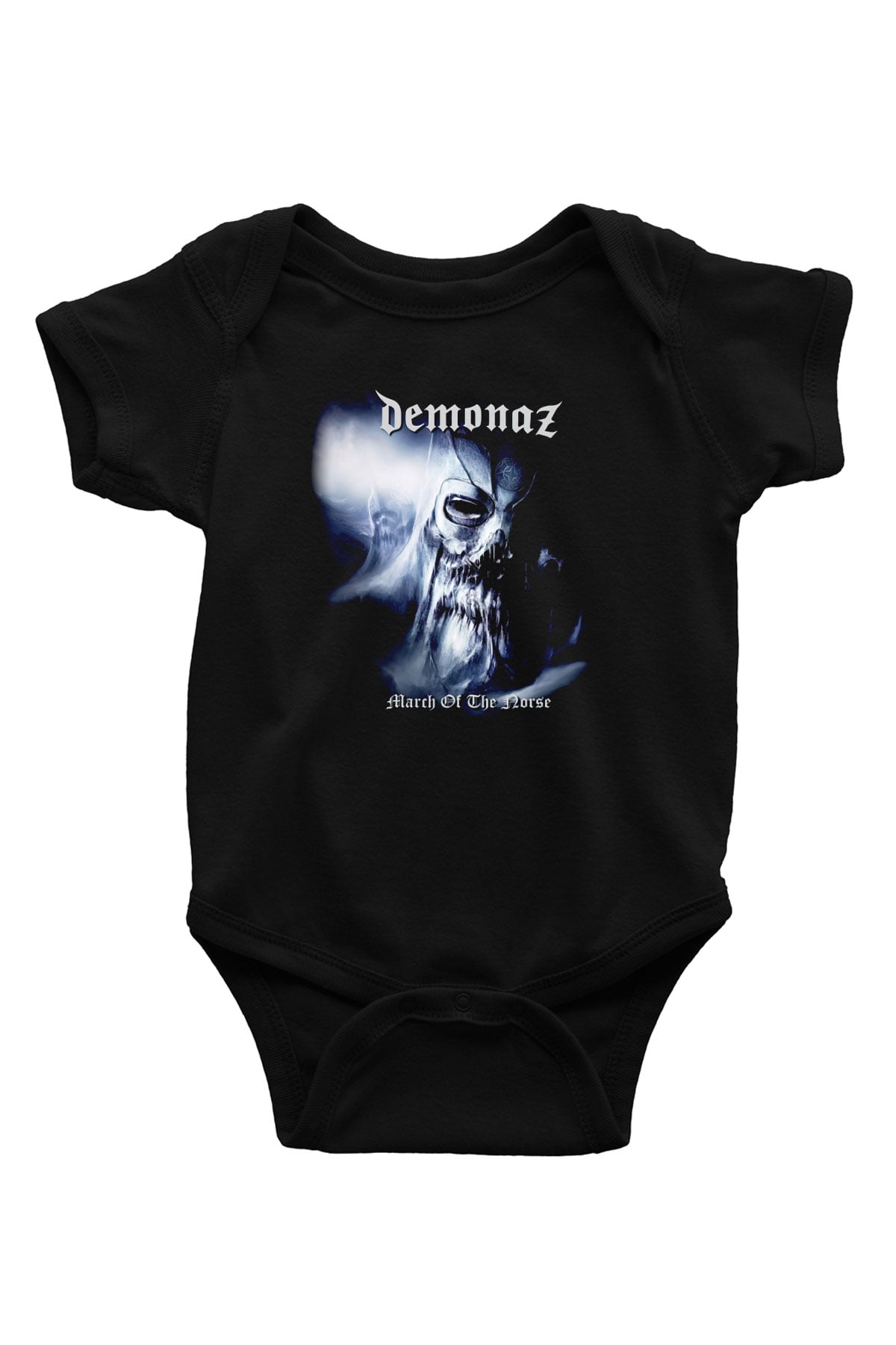 Demonaz Siyah Bebek Body - Zıbın