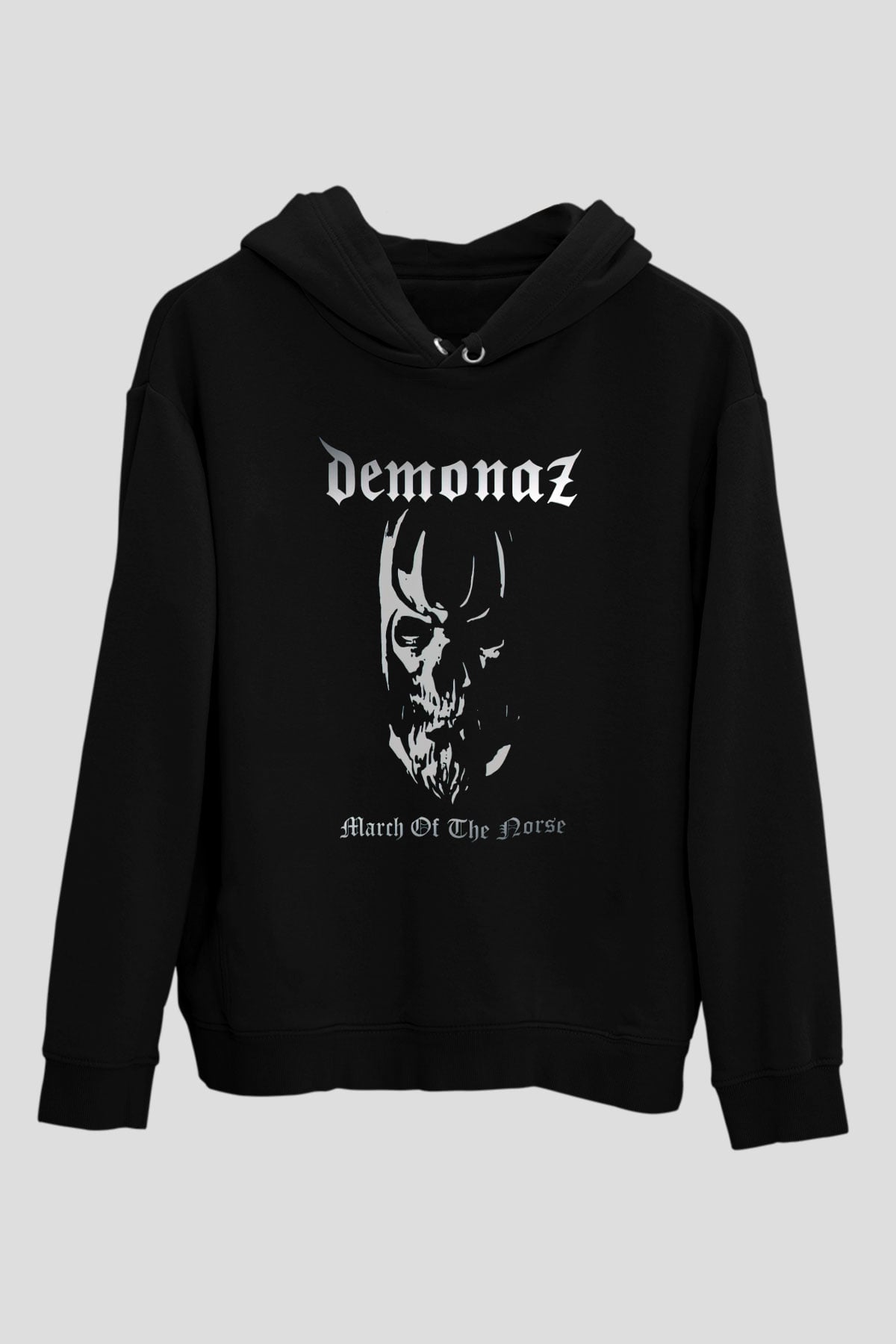 Demonaz Siyah Unisex Kapüşonlu Sweatshirt