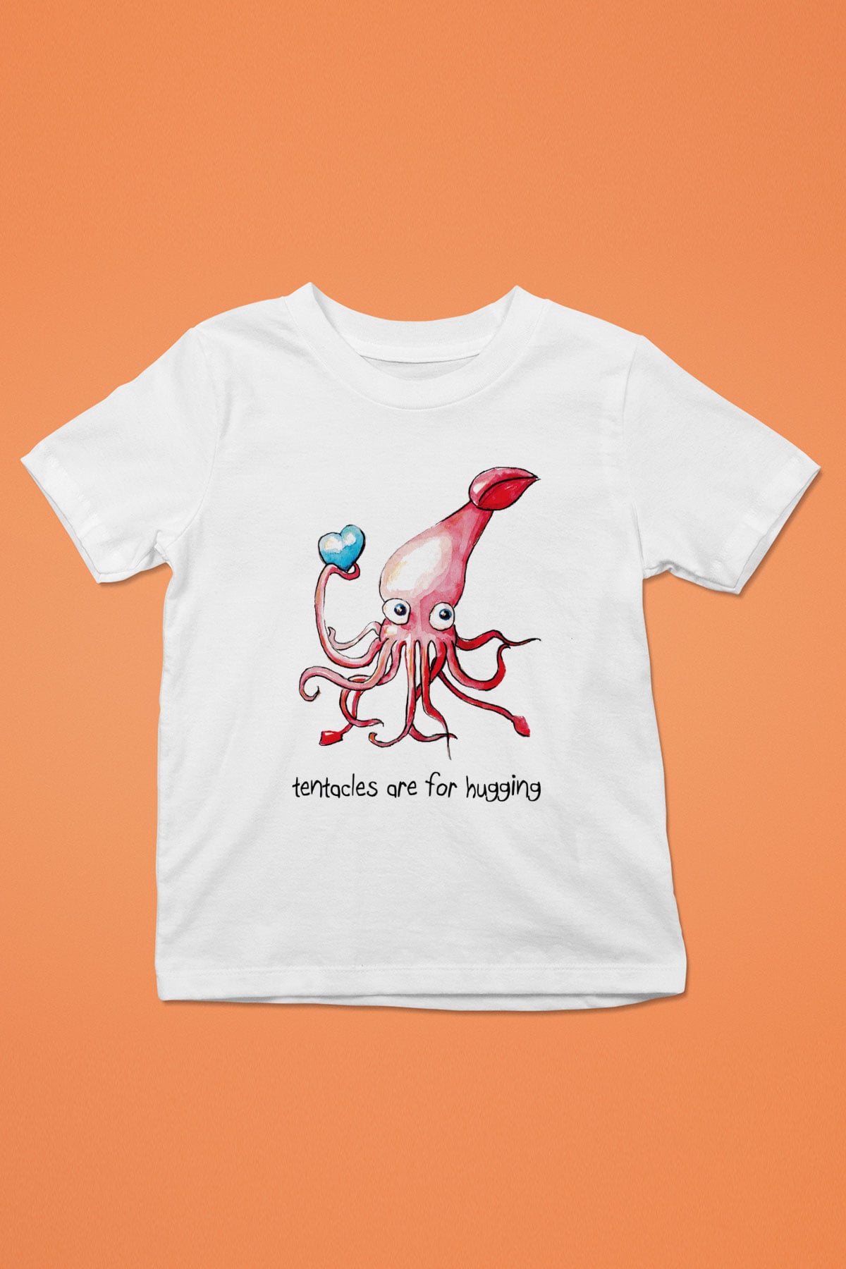Deniz canlıları Baskılı Beyaz Unisex Çocuk Tişört