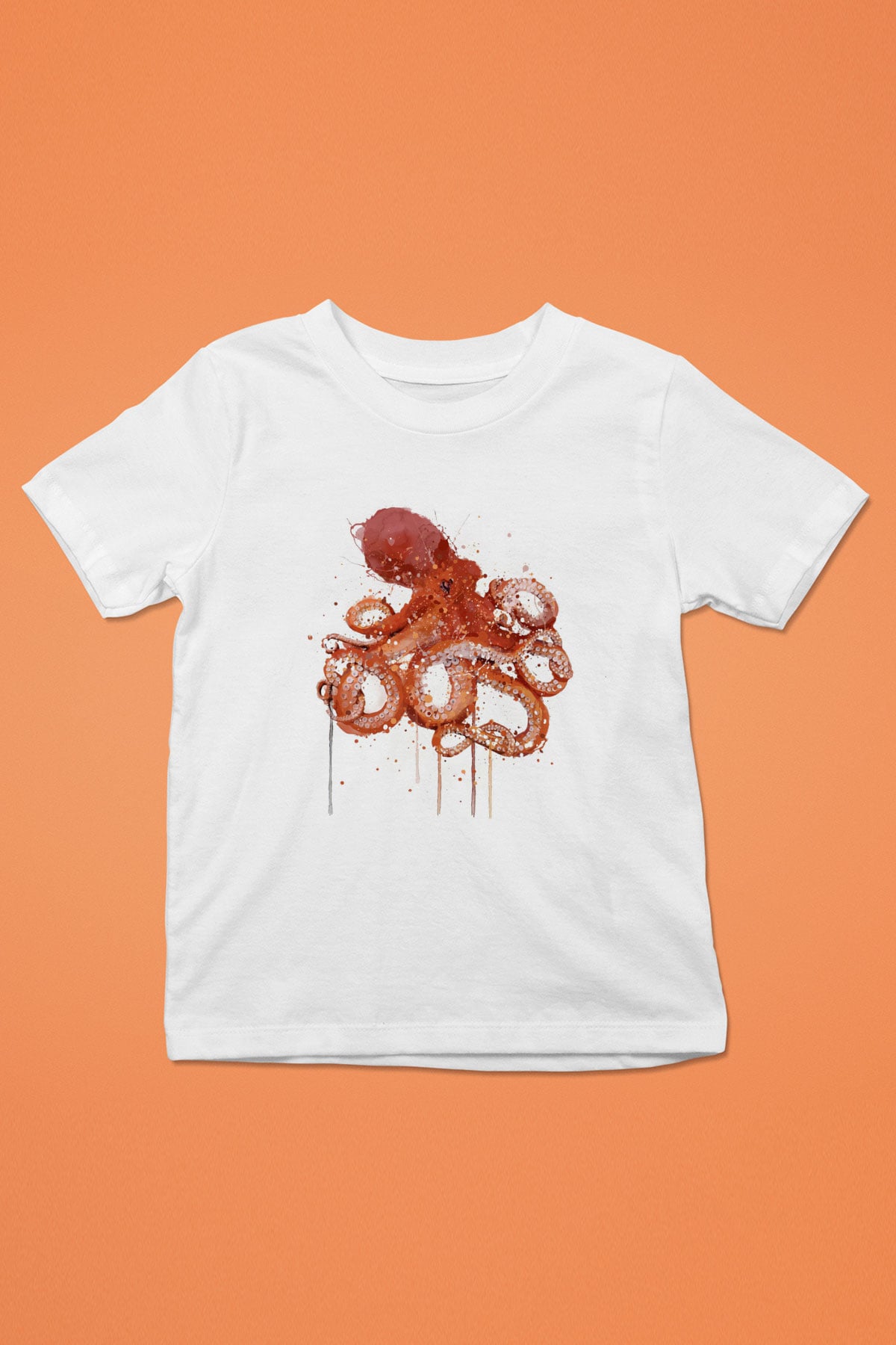 Deniz canlıları Beyaz Unisex Çocuk Tişört