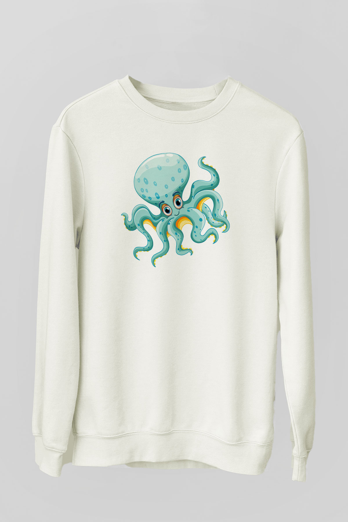 Deniz canlıları Beyaz Unisex Sweatshirt