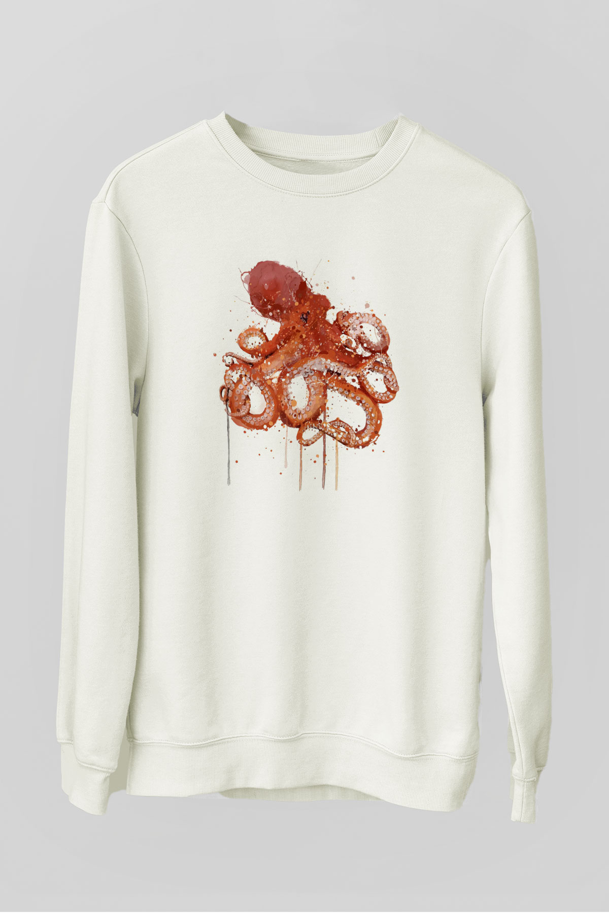 Deniz canlıları Beyaz Unisex Sweatshirt
