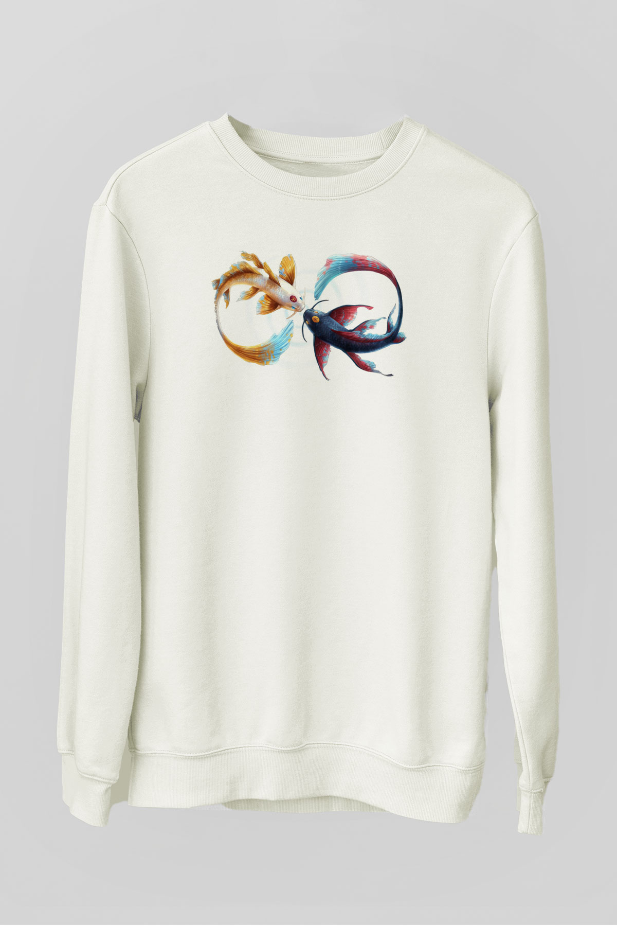 Deniz canlıları Beyaz Unisex Sweatshirt