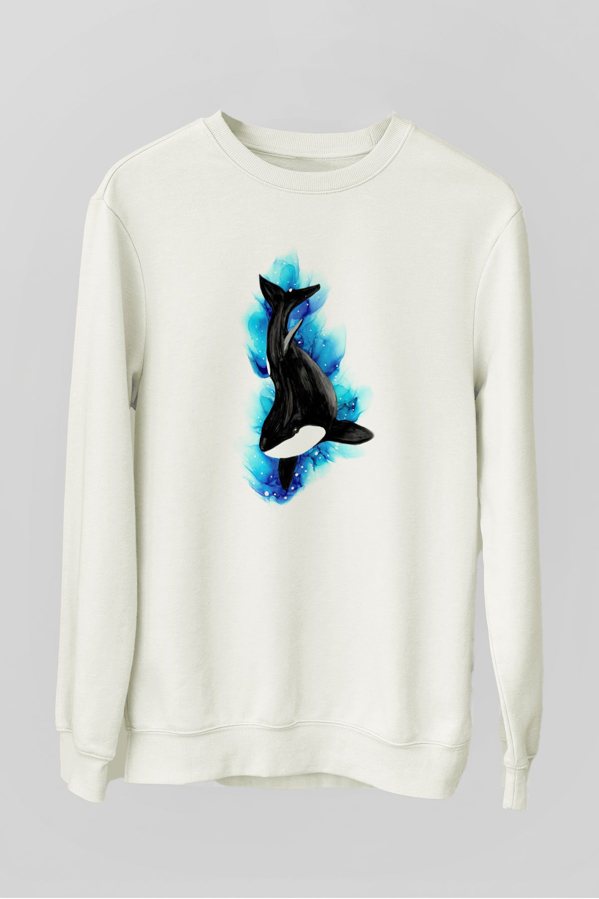 Deniz canlıları Beyaz Unisex Sweatshirt