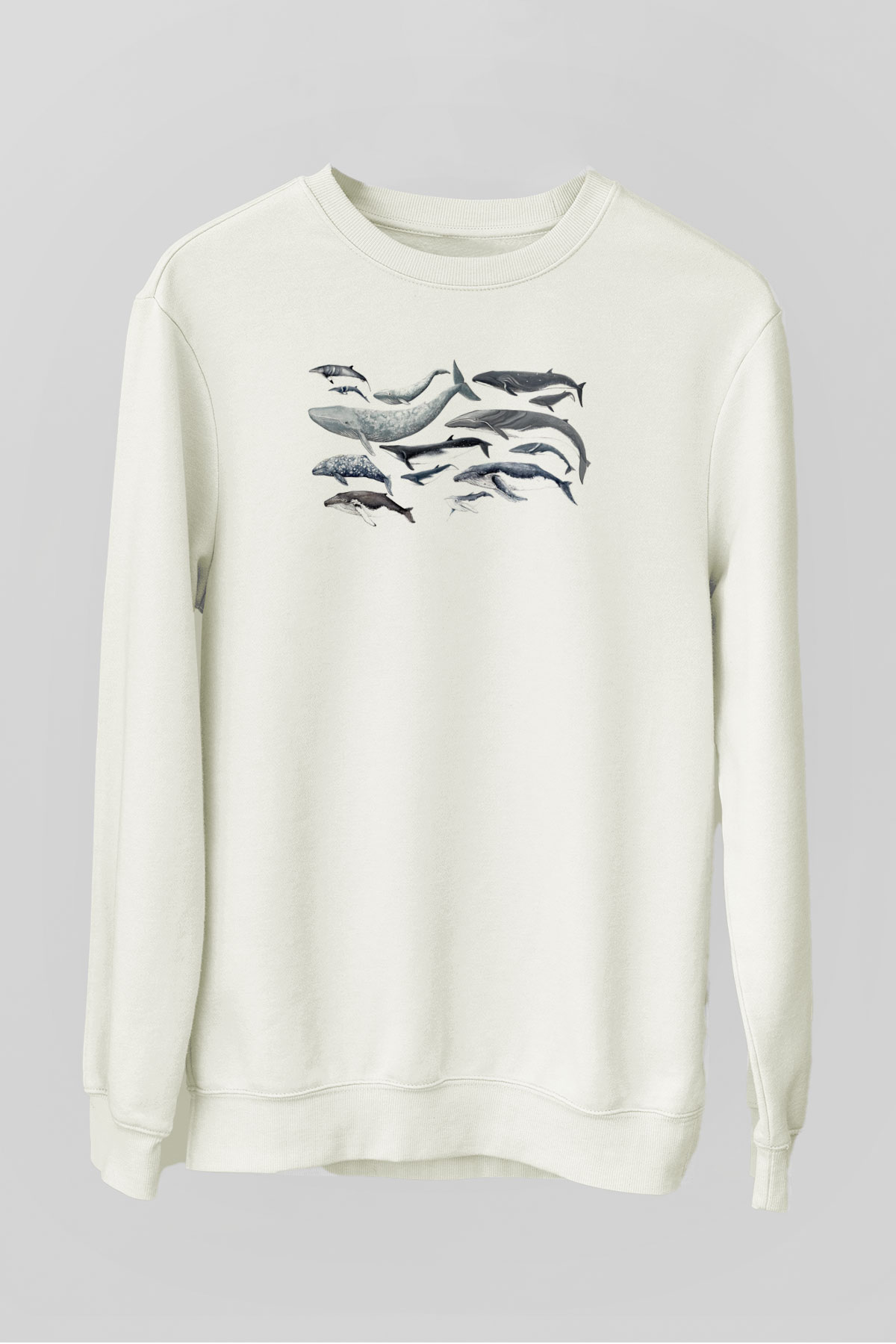 Deniz canlıları Beyaz Unisex Sweatshirt