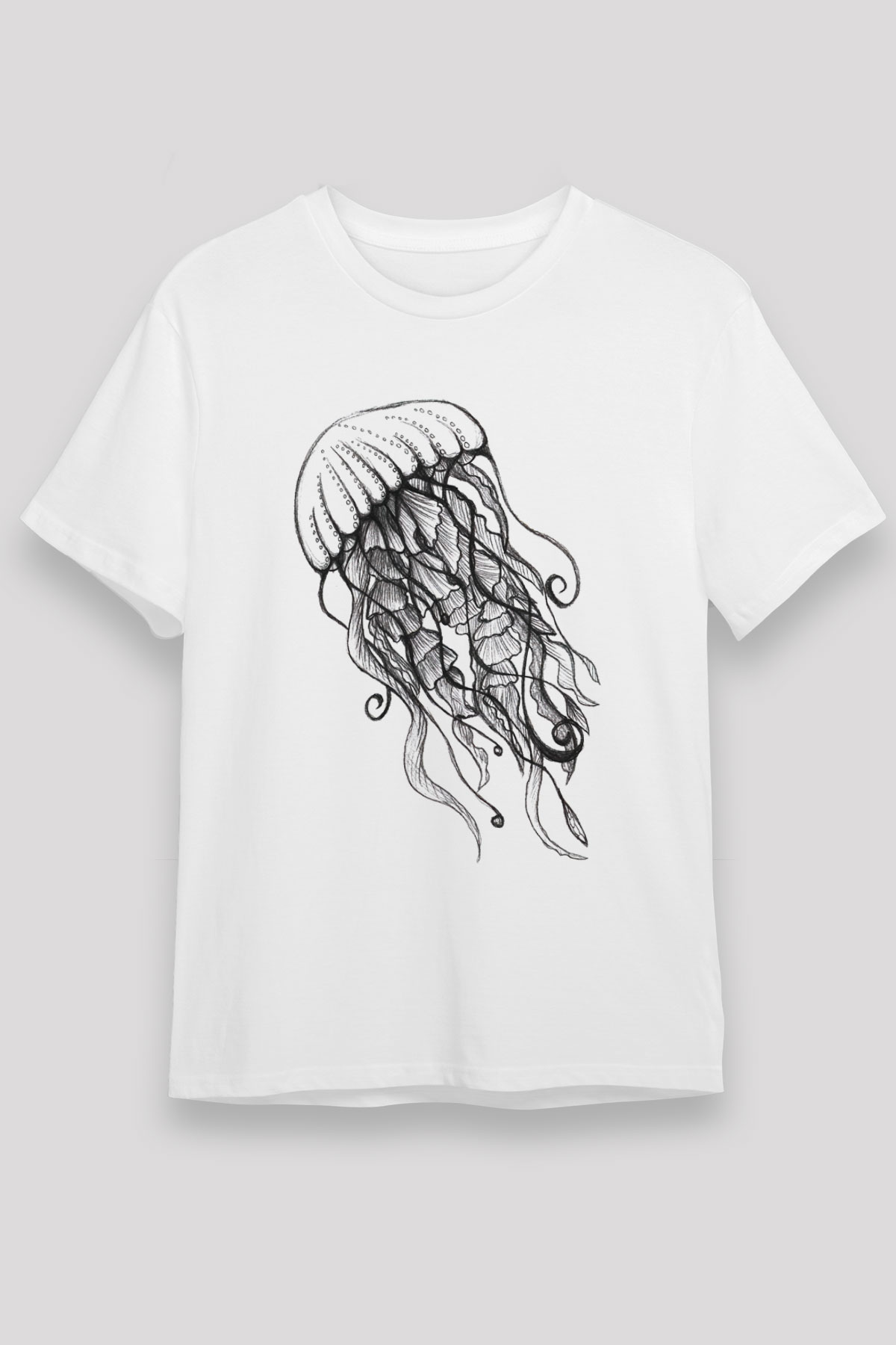 Deniz canlıları Beyaz Unisex Tişört T-Shirt - TişörtFabrikası