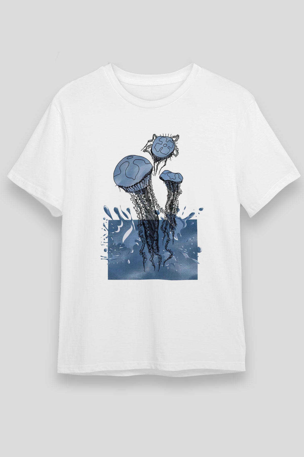 Deniz canlıları Beyaz Unisex Tişört T-Shirt - TişörtFabrikası