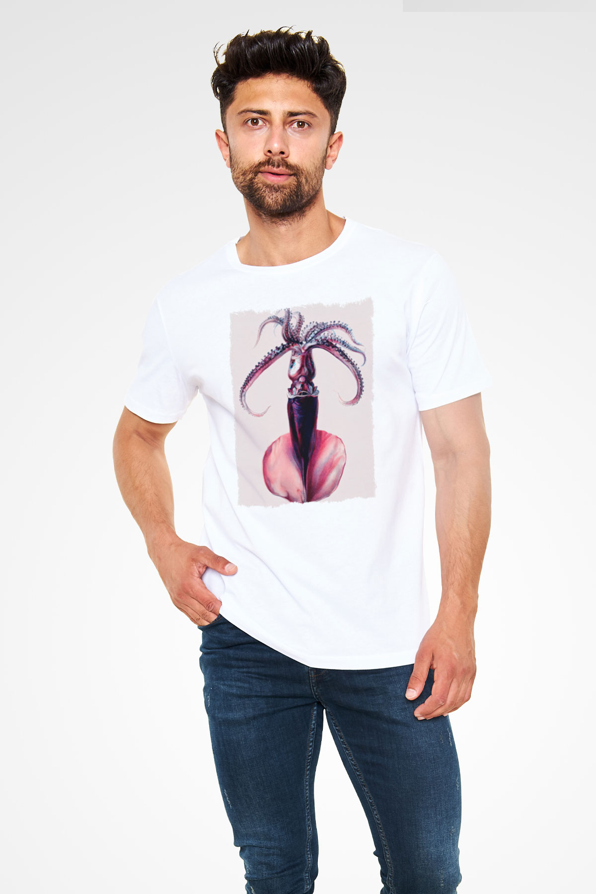 Deniz canlıları Beyaz Unisex Tişört T-Shirt - TişörtFabrikası