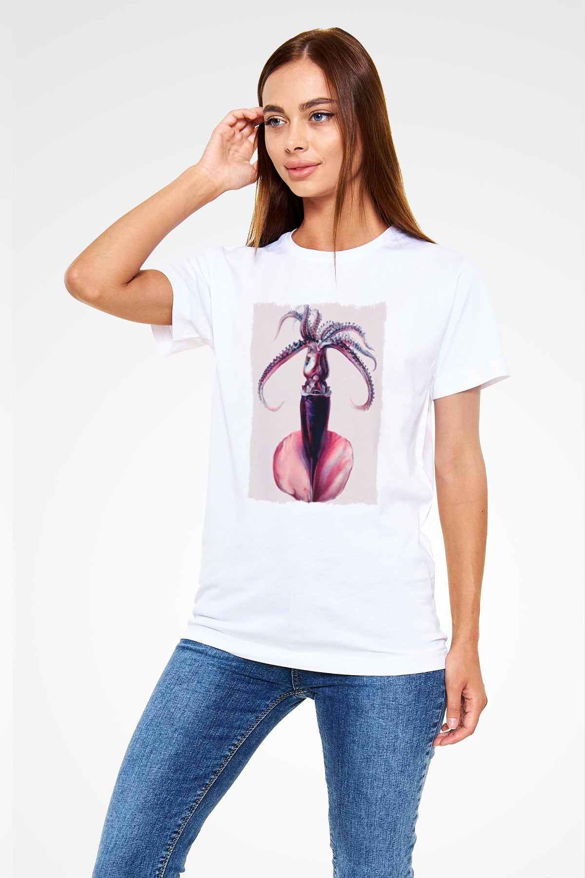 Deniz canlıları Beyaz Unisex Tişört T-Shirt - TişörtFabrikası