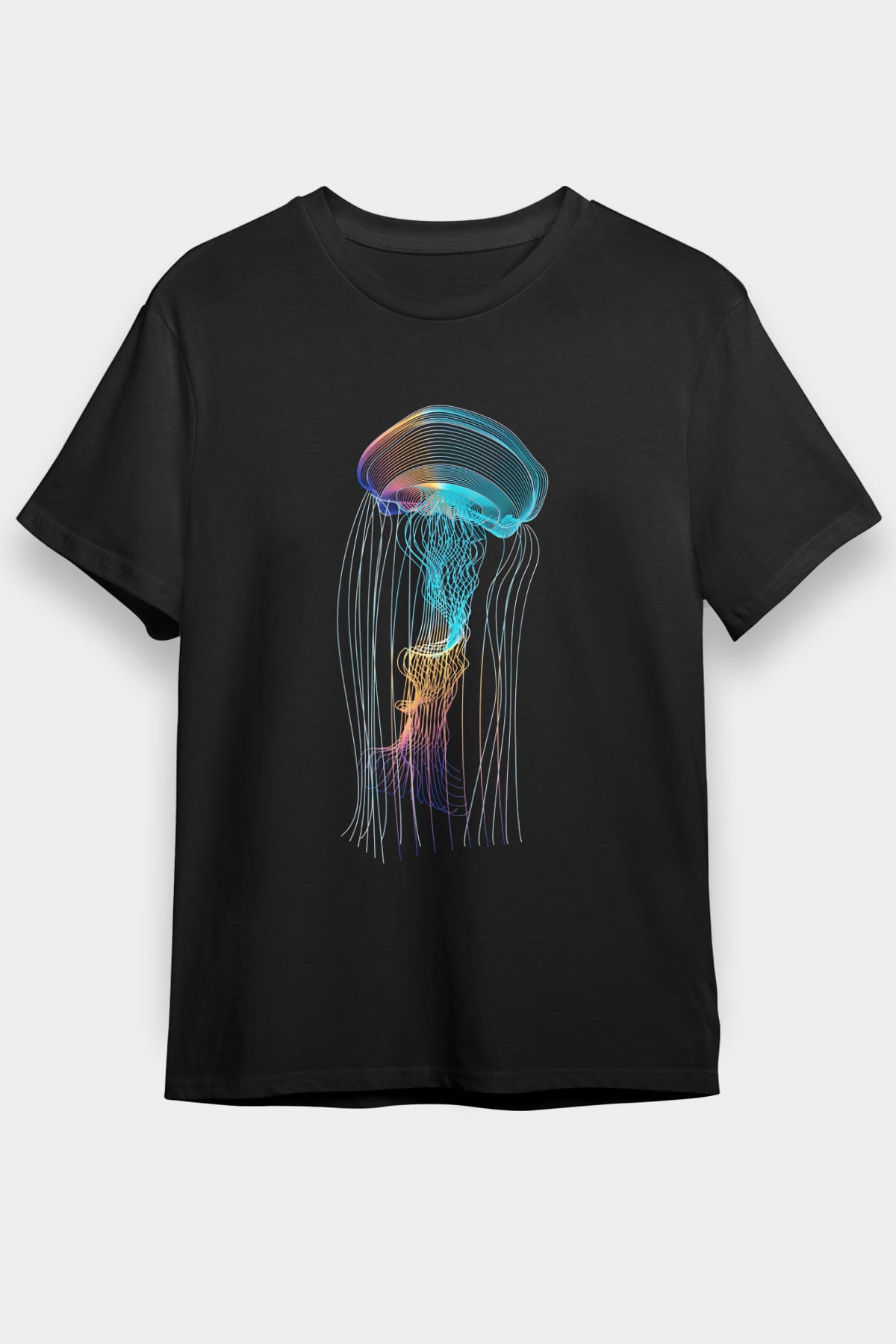 Deniz canlıları Siyah Unisex Tişört T-Shirt - TişörtFabrikası