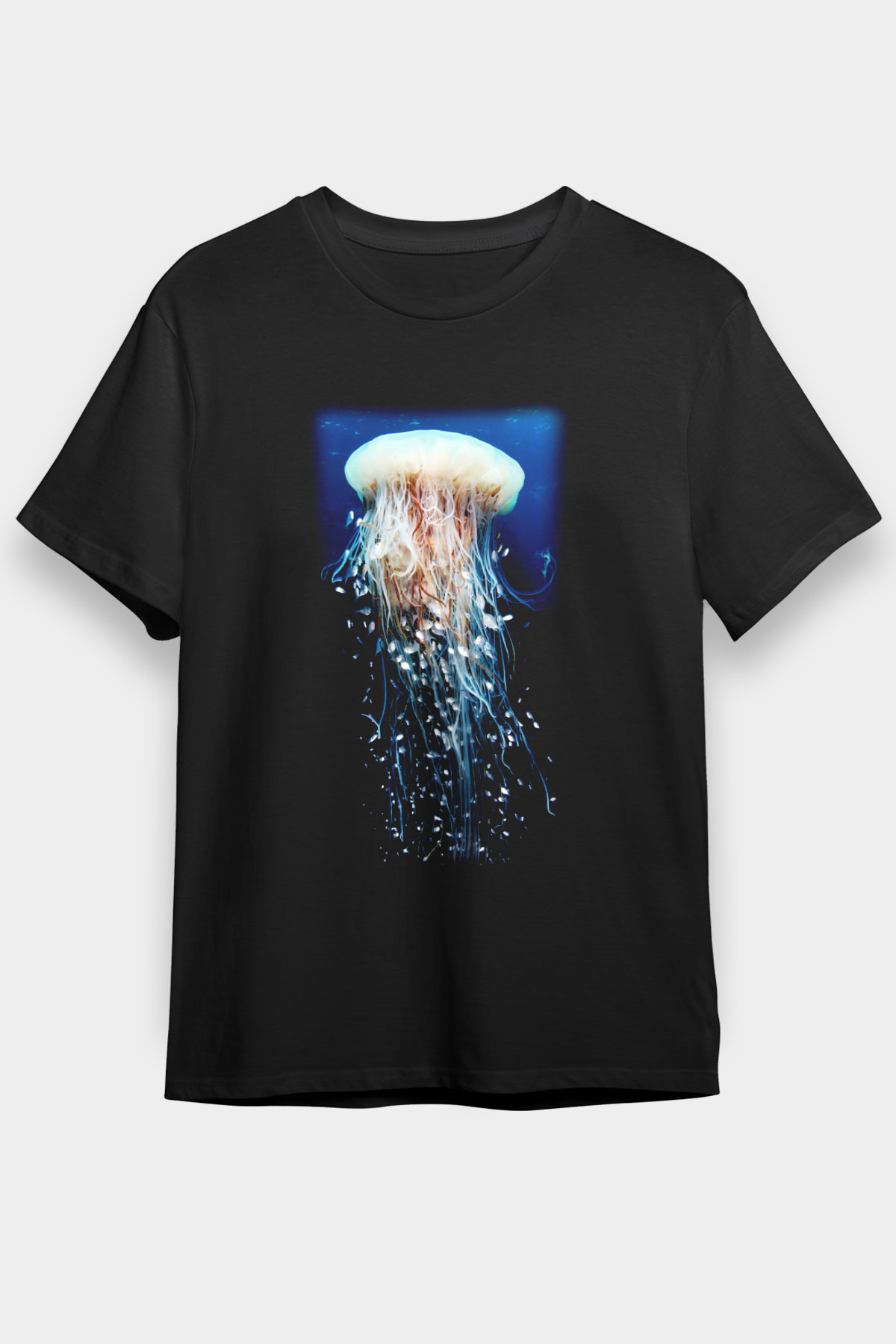 Deniz canlıları Siyah Unisex Tişört T-Shirt - TişörtFabrikası