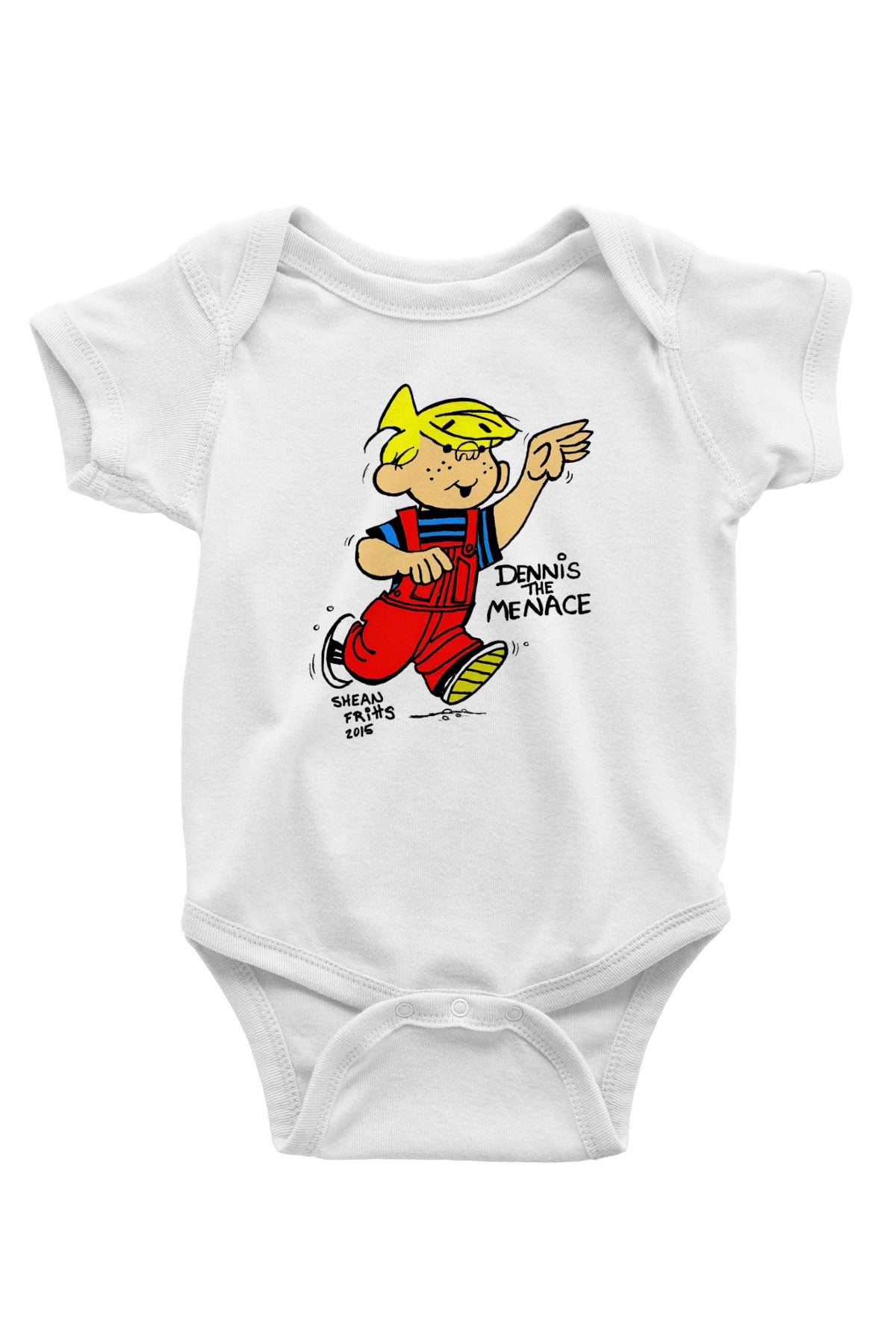 Dennis the Menace Beyaz Bebek Body - Zıbın