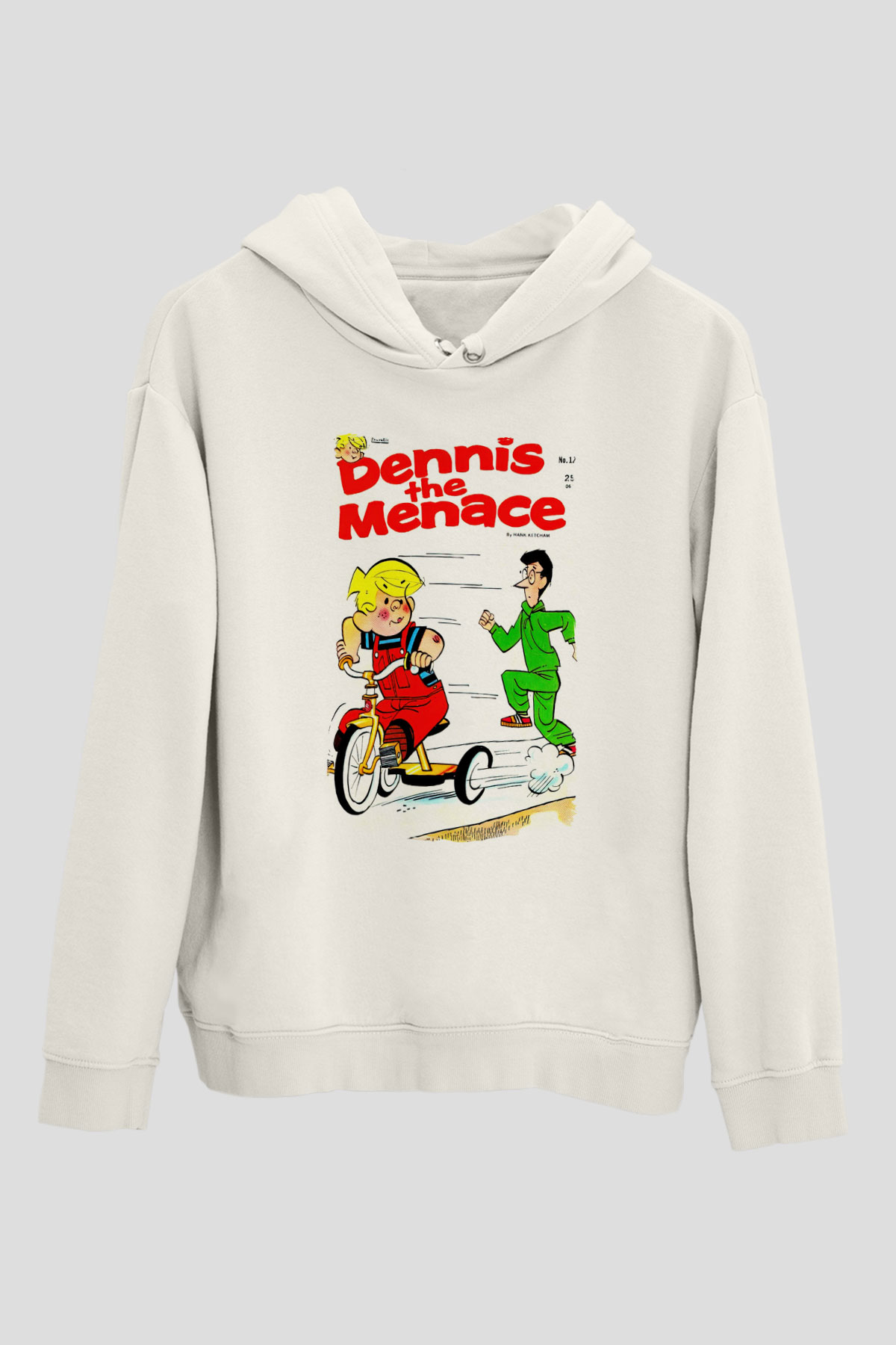 Dennis the Menace Beyaz Unisex Hoodie