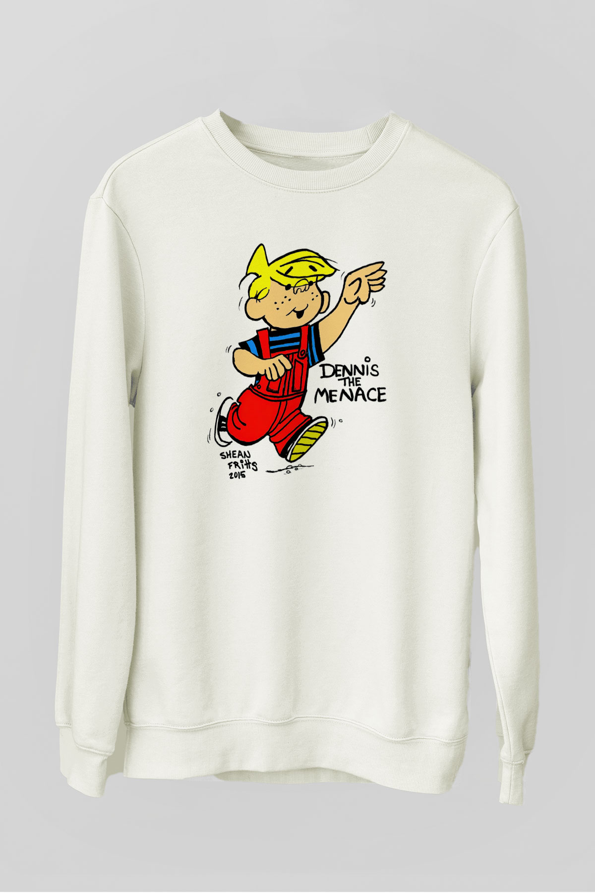 Dennis the Menace Beyaz Unisex Sweatshirt