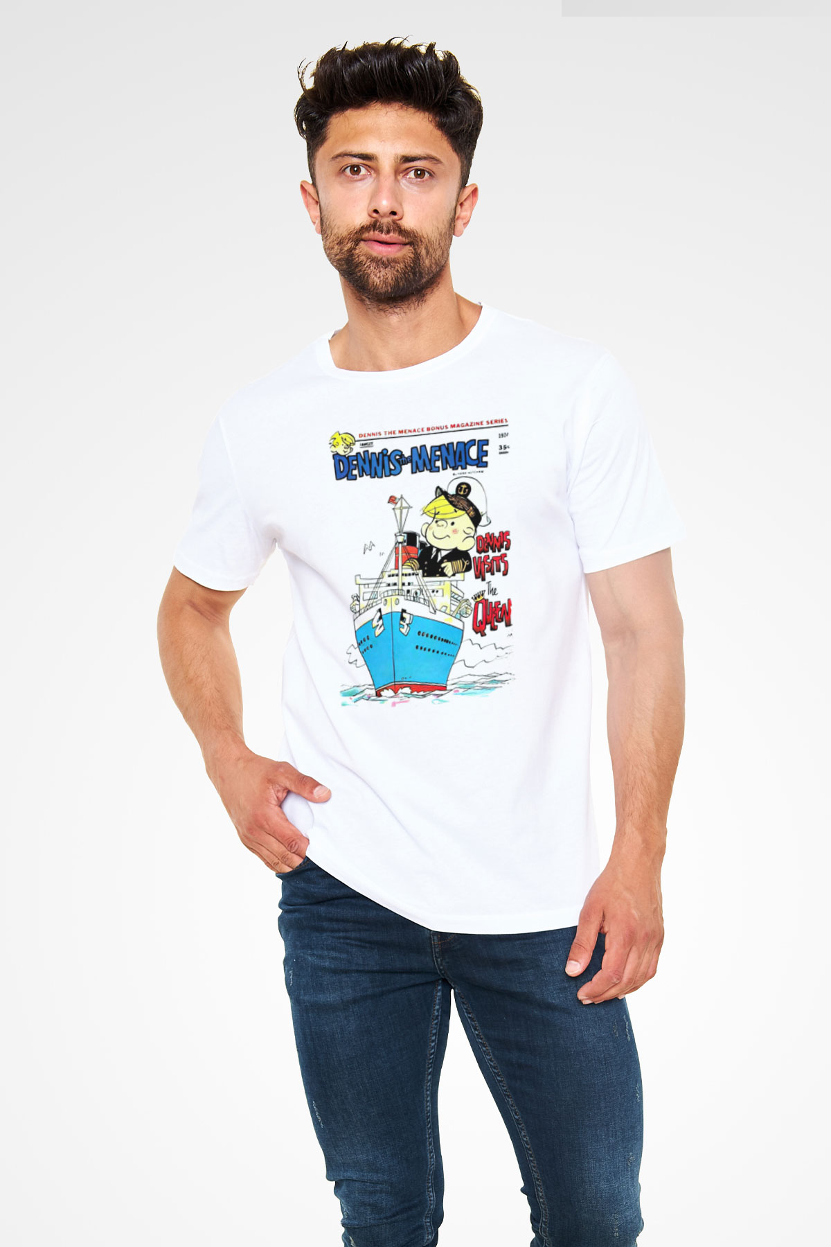 Dennis the Menace Beyaz Unisex Tişört T-Shirt