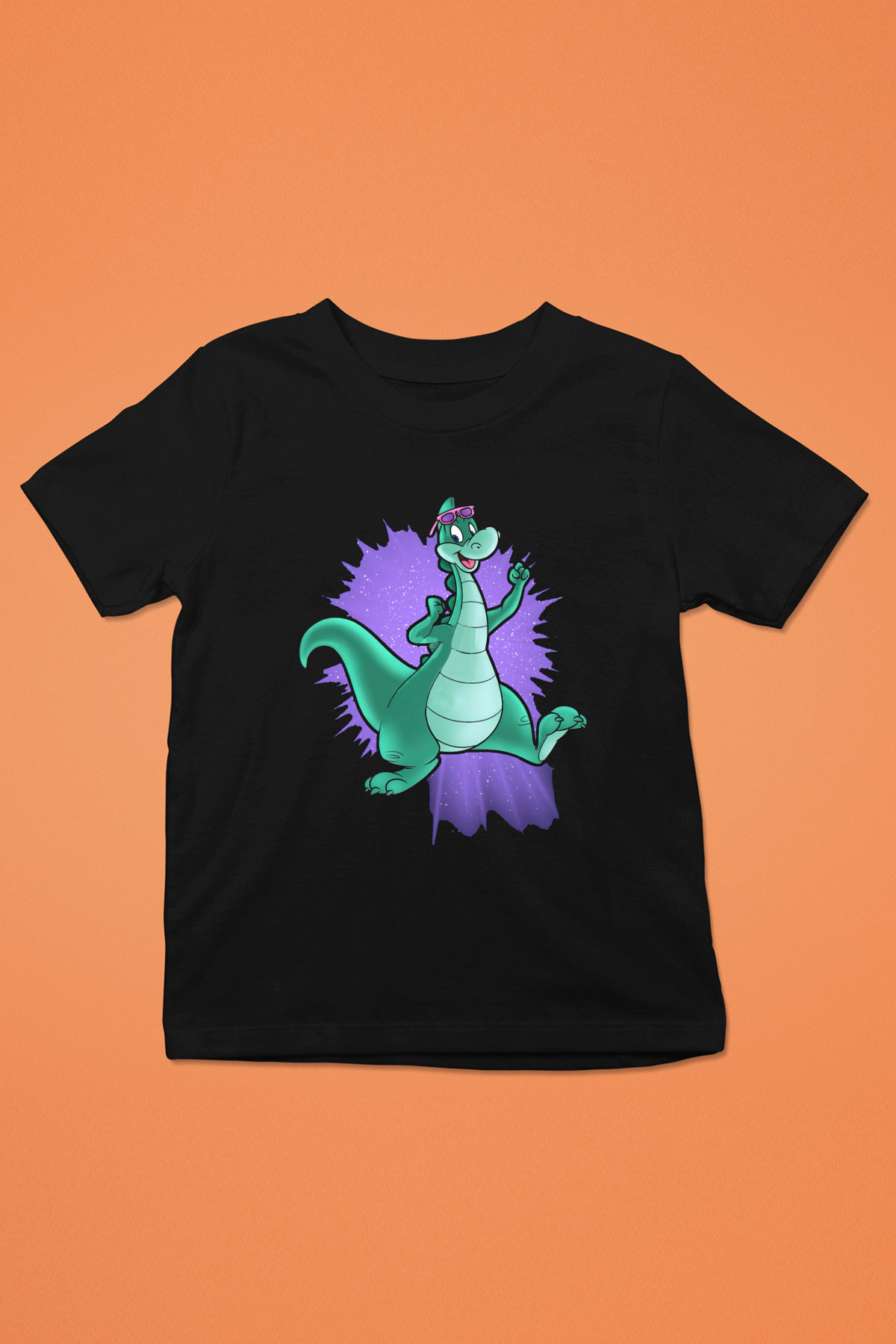 Denver, the Last Dinosaur Baskılı Siyah Unisex Çocuk Tişört