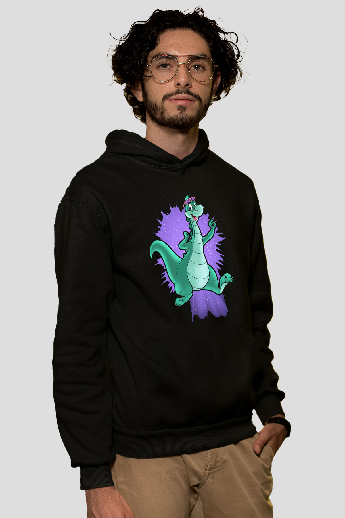 Denver, the Last Dinosaur Siyah Unisex Kapüşonlu Sweatshirt