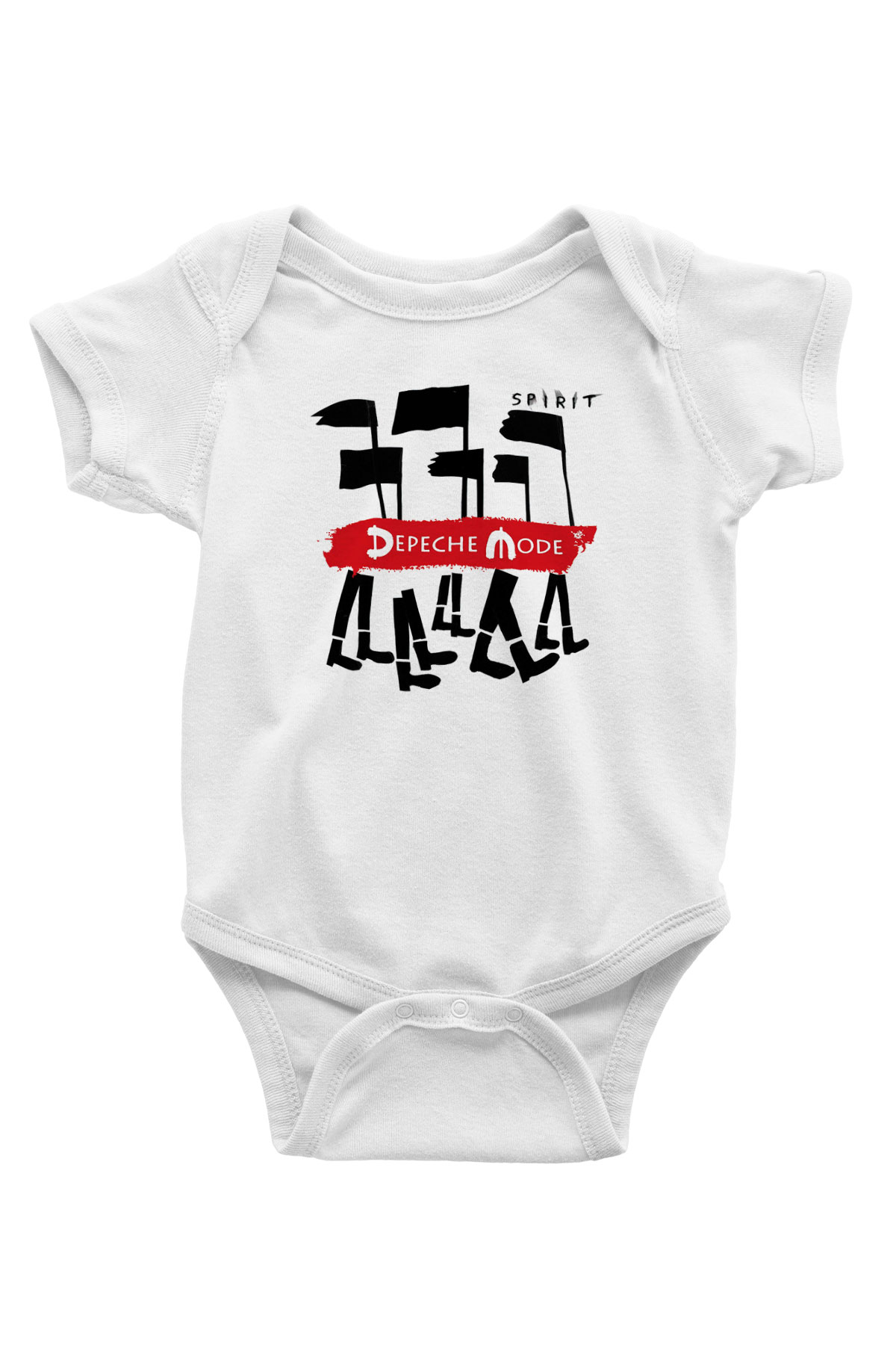 Depeche Mode Baskılı Beyaz Unisex Bebek Body - Zıbın