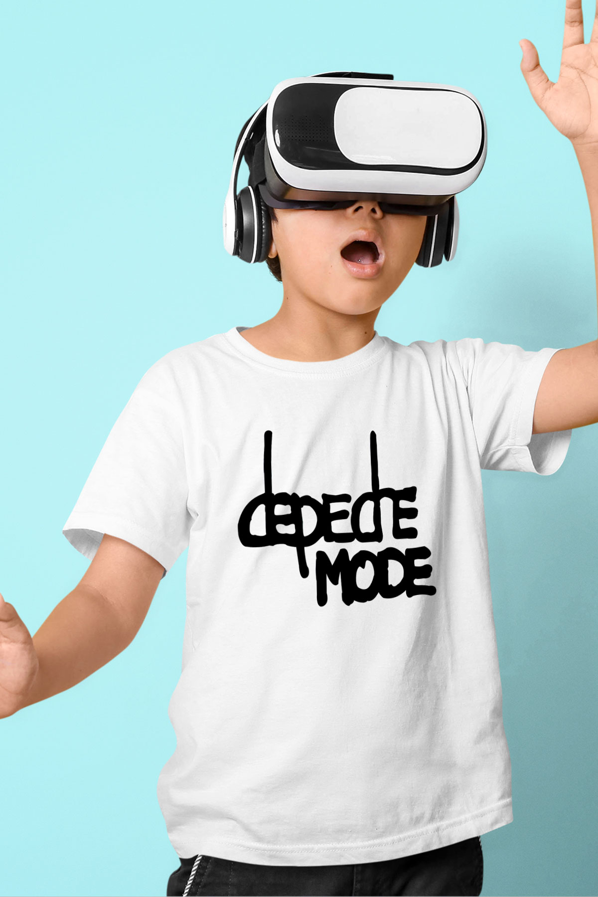 Depeche Mode Baskılı Beyaz Unisex Çocuk Tişört