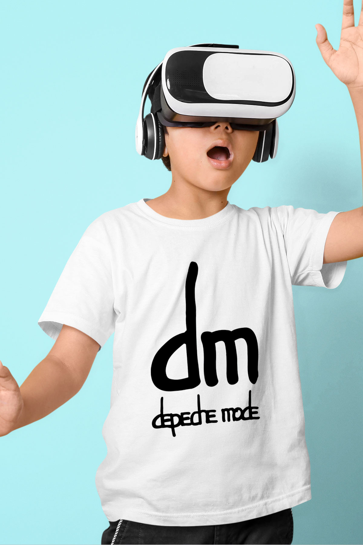 Depeche Mode Baskılı Beyaz Unisex Çocuk Tişört
