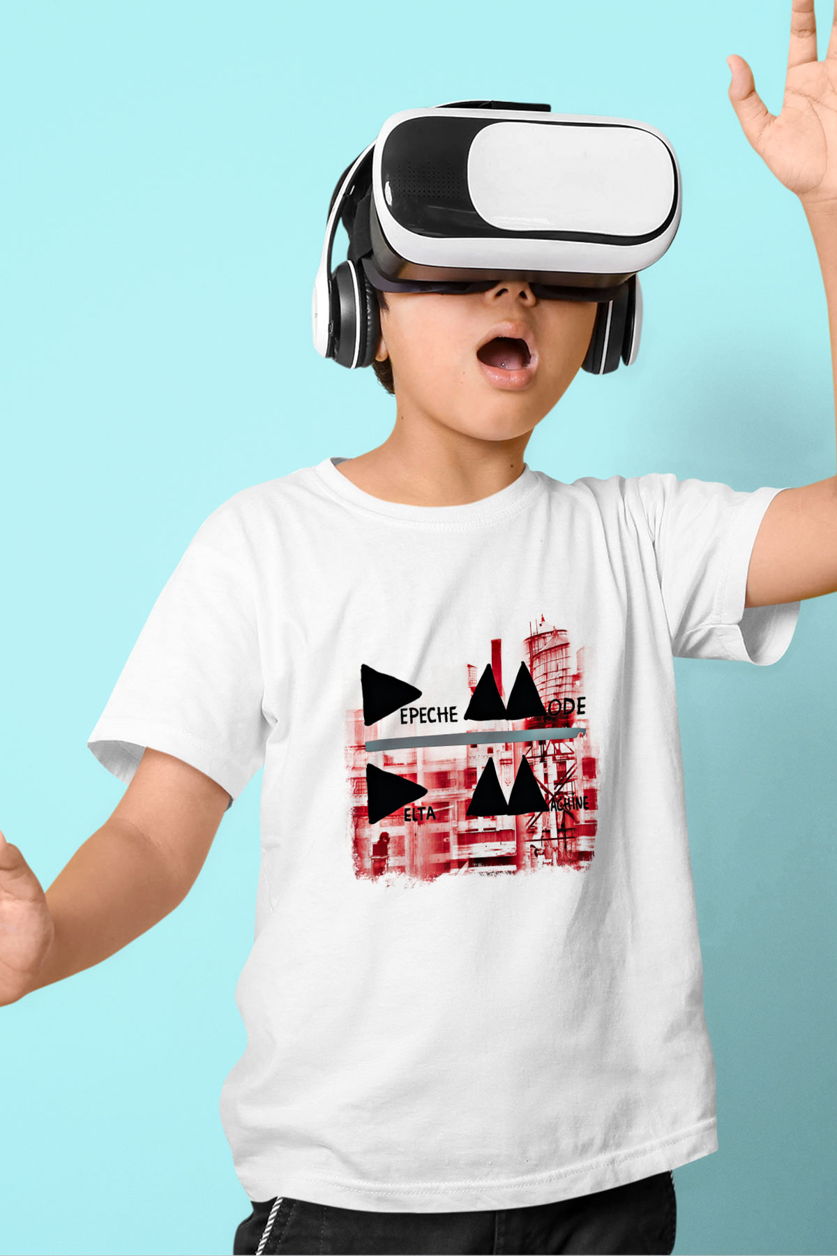 Depeche Mode Baskılı Unisex Beyaz Çocuk Tişört