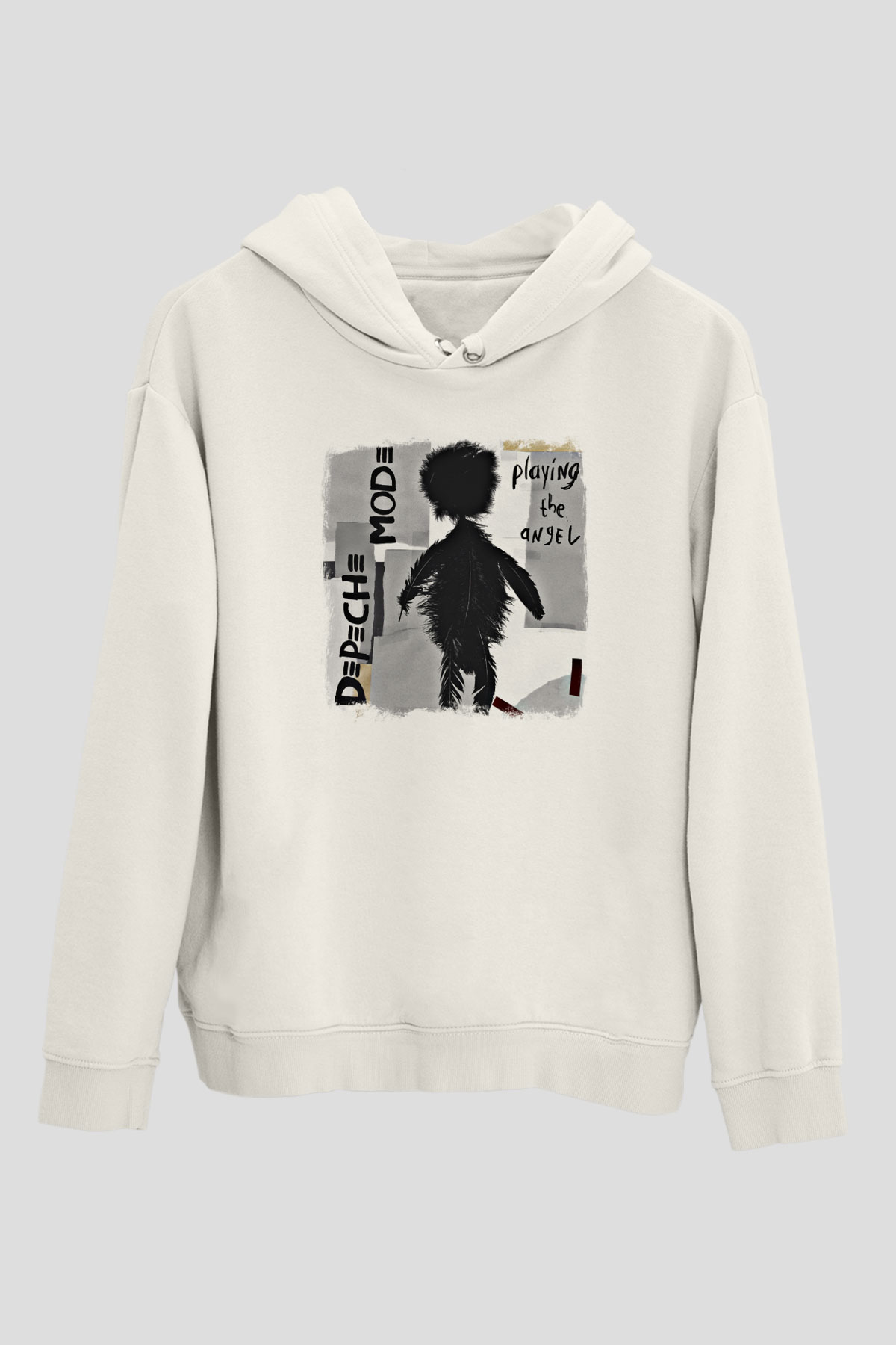 Depeche Mode Baskılı Unisex Beyaz Hoodie