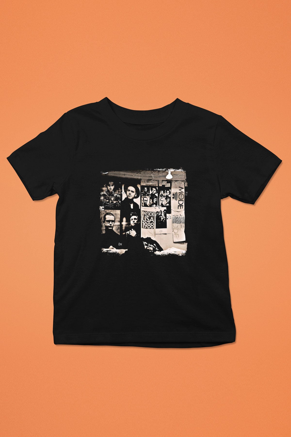Depeche Mode Baskılı Unisex Siyah Çocuk Tişört
