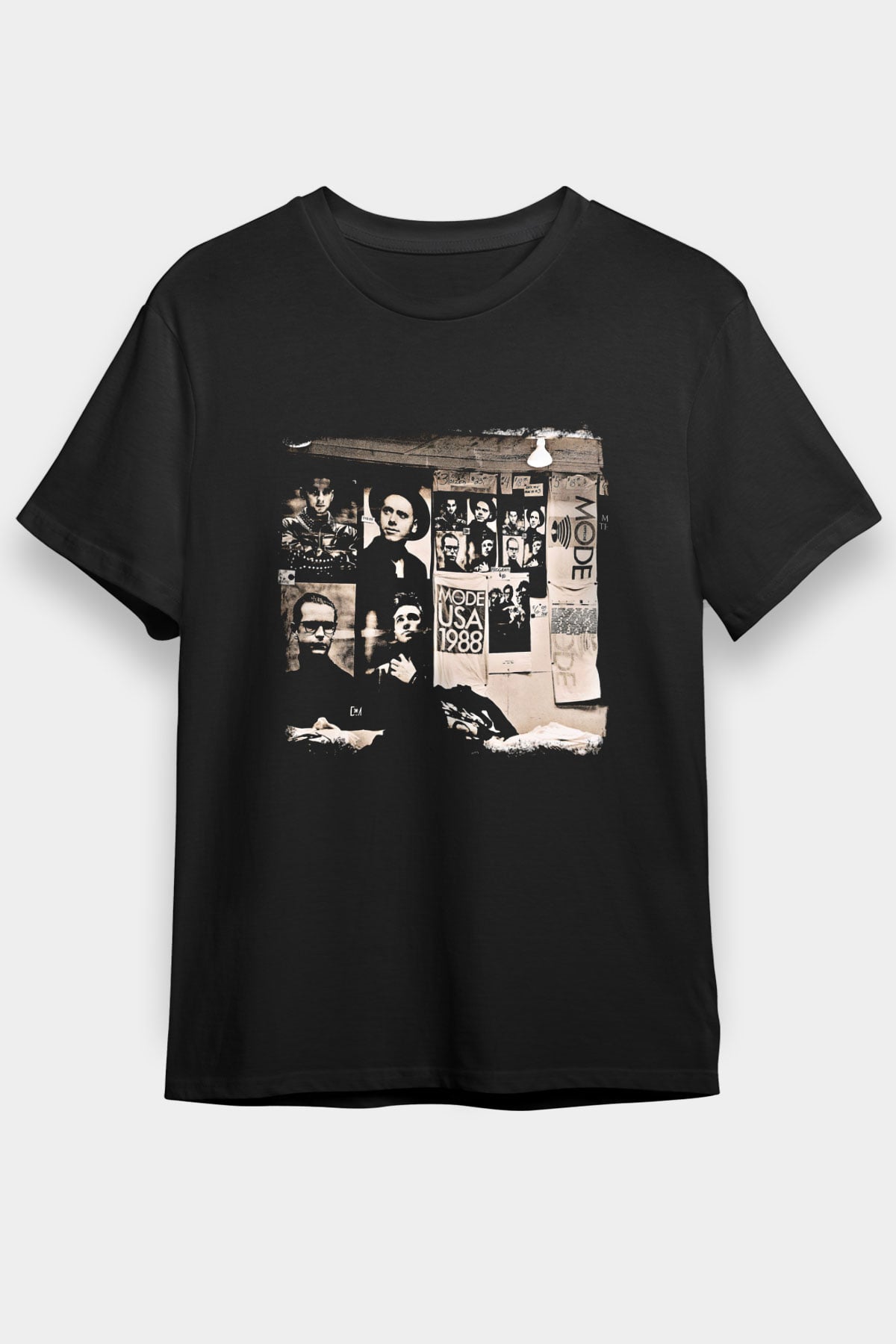 Depeche Mode Baskılı Unisex Siyah Tişört