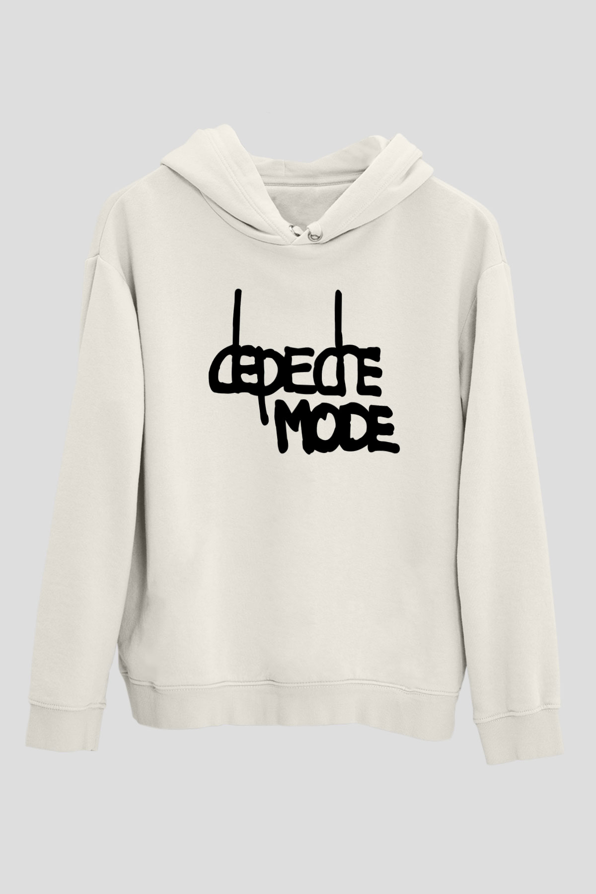 Depeche Mode Beyaz Unisex Kapşonlu Sweatshirt