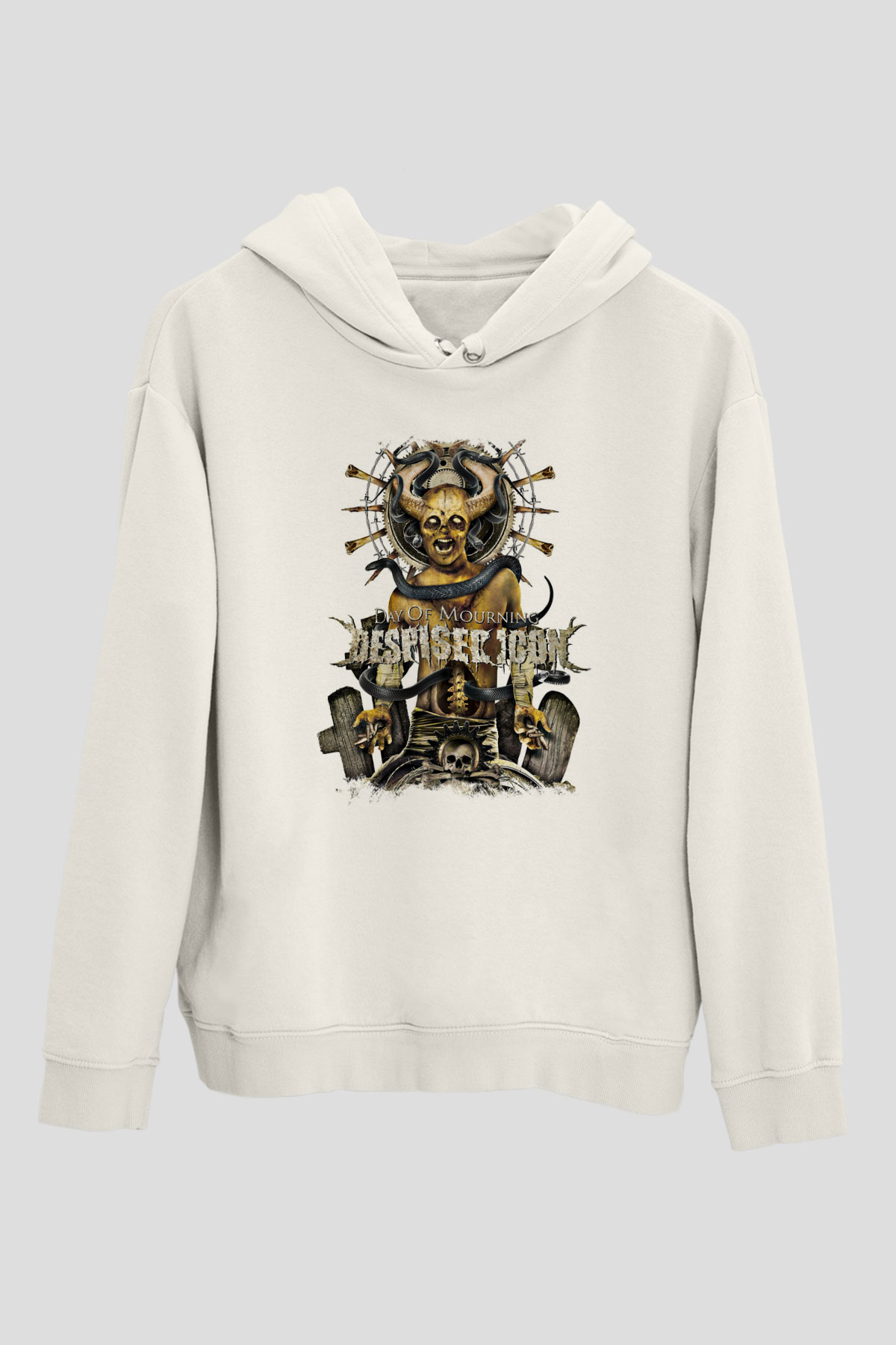 Despised Icon Baskılı Unisex Beyaz Hoodie