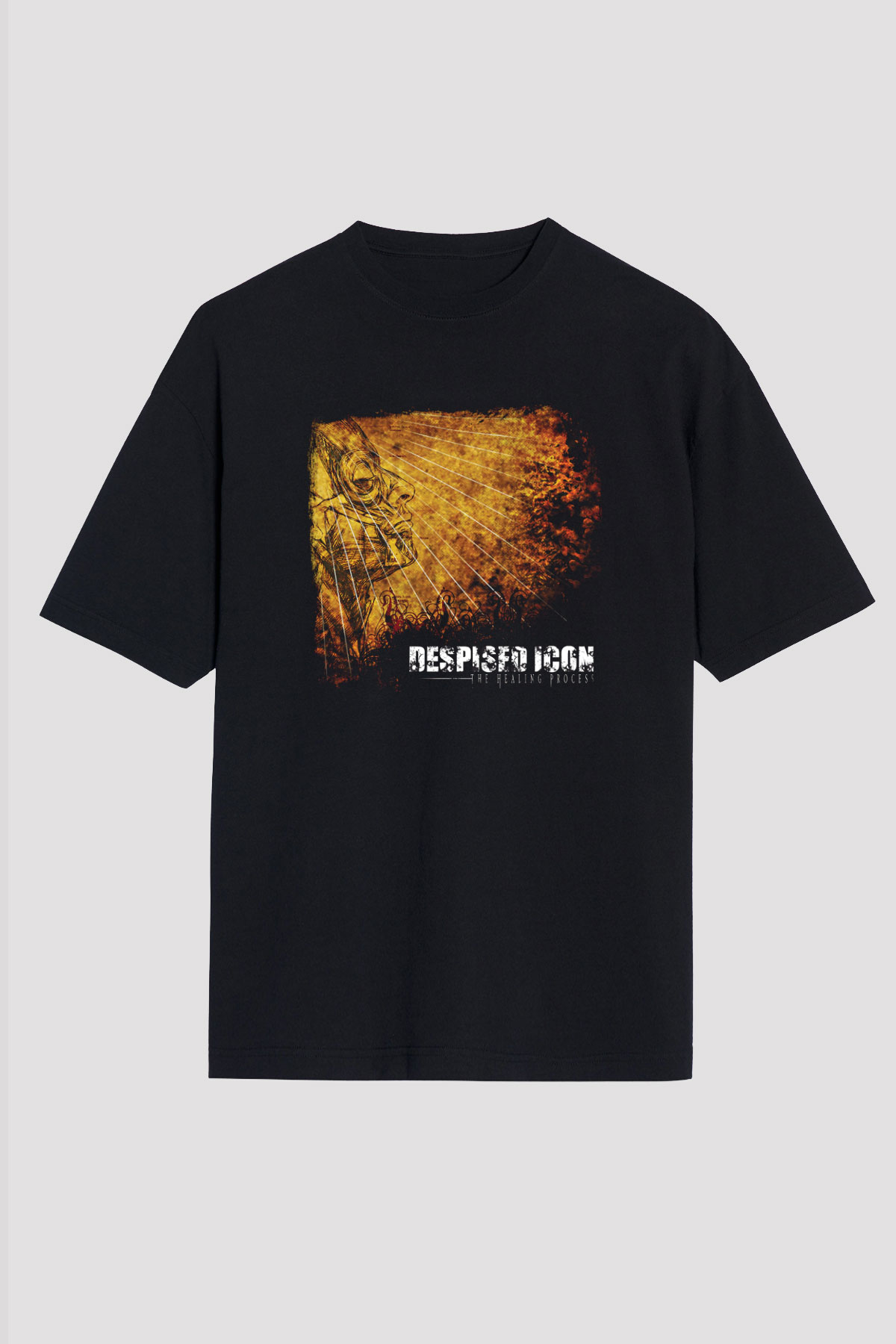 Despised Icon Baskılı Unisex Siyah Oversize Tişört