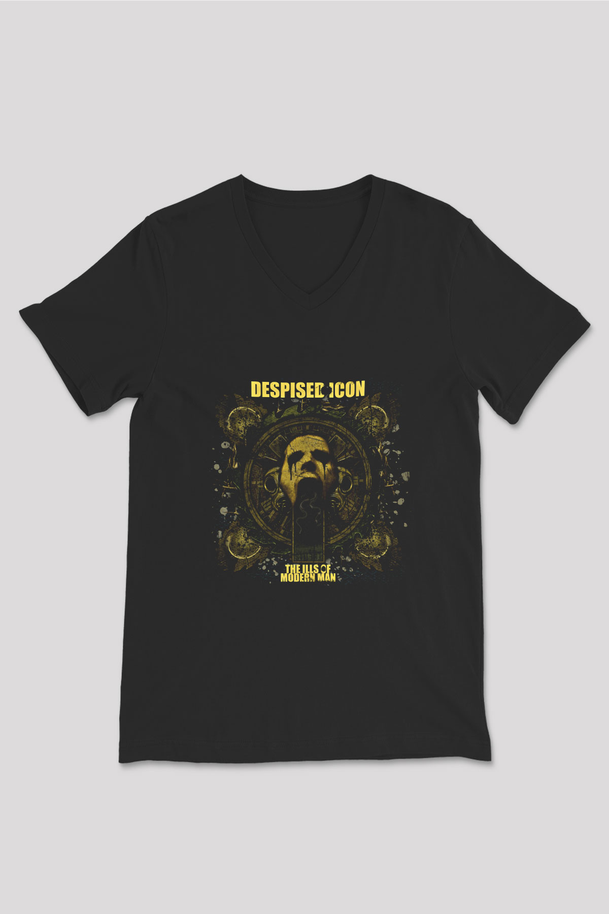 Despised Icon Baskılı Unisex Siyah V Yaka Tişört