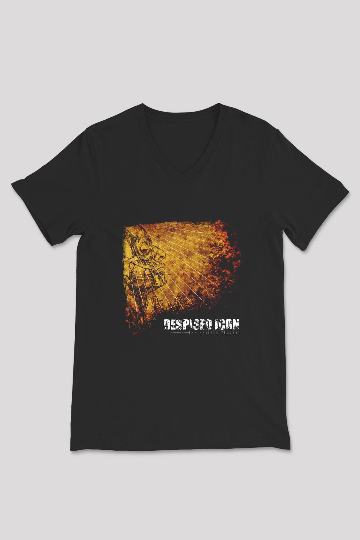 Despised Icon Baskılı Unisex Siyah V Yaka Tişört