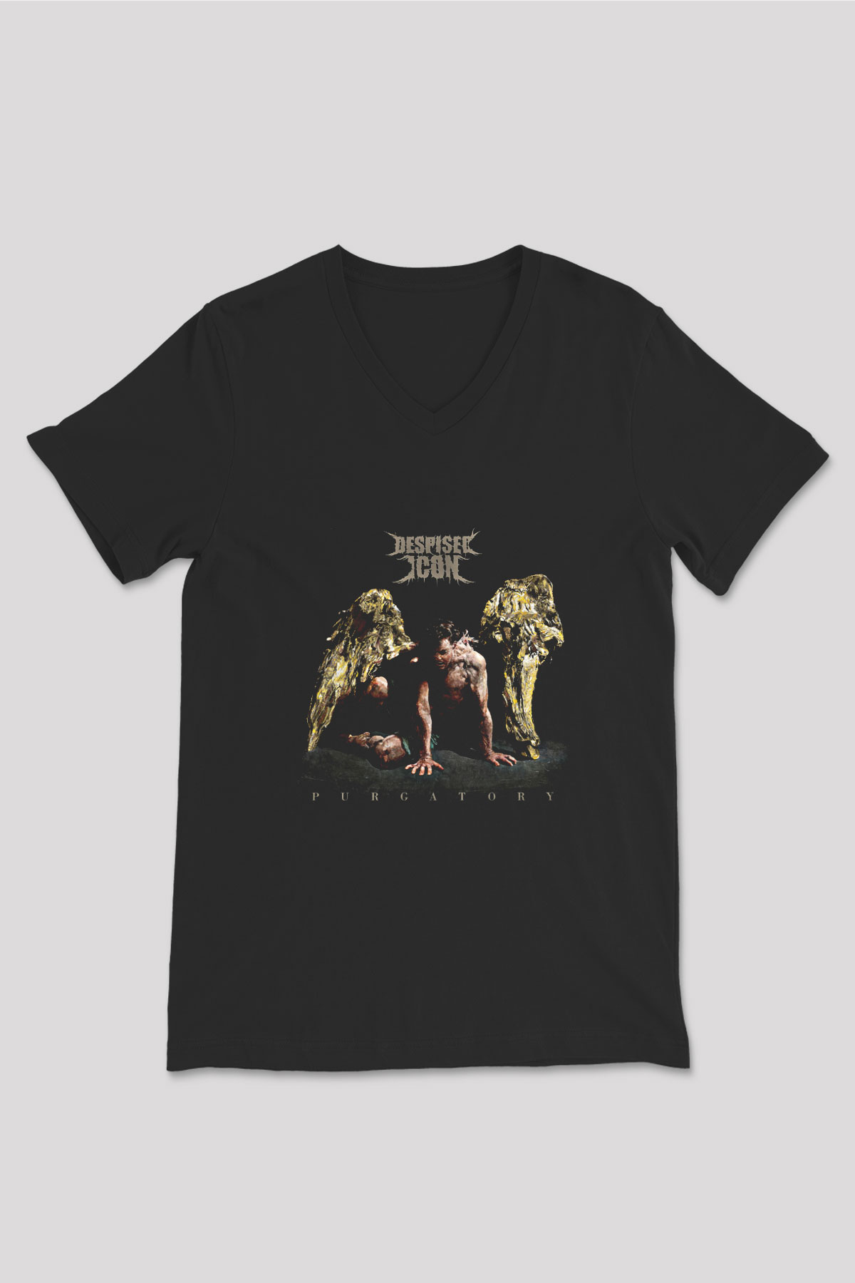 Despised Icon Baskılı Unisex Siyah V Yaka Tişört
