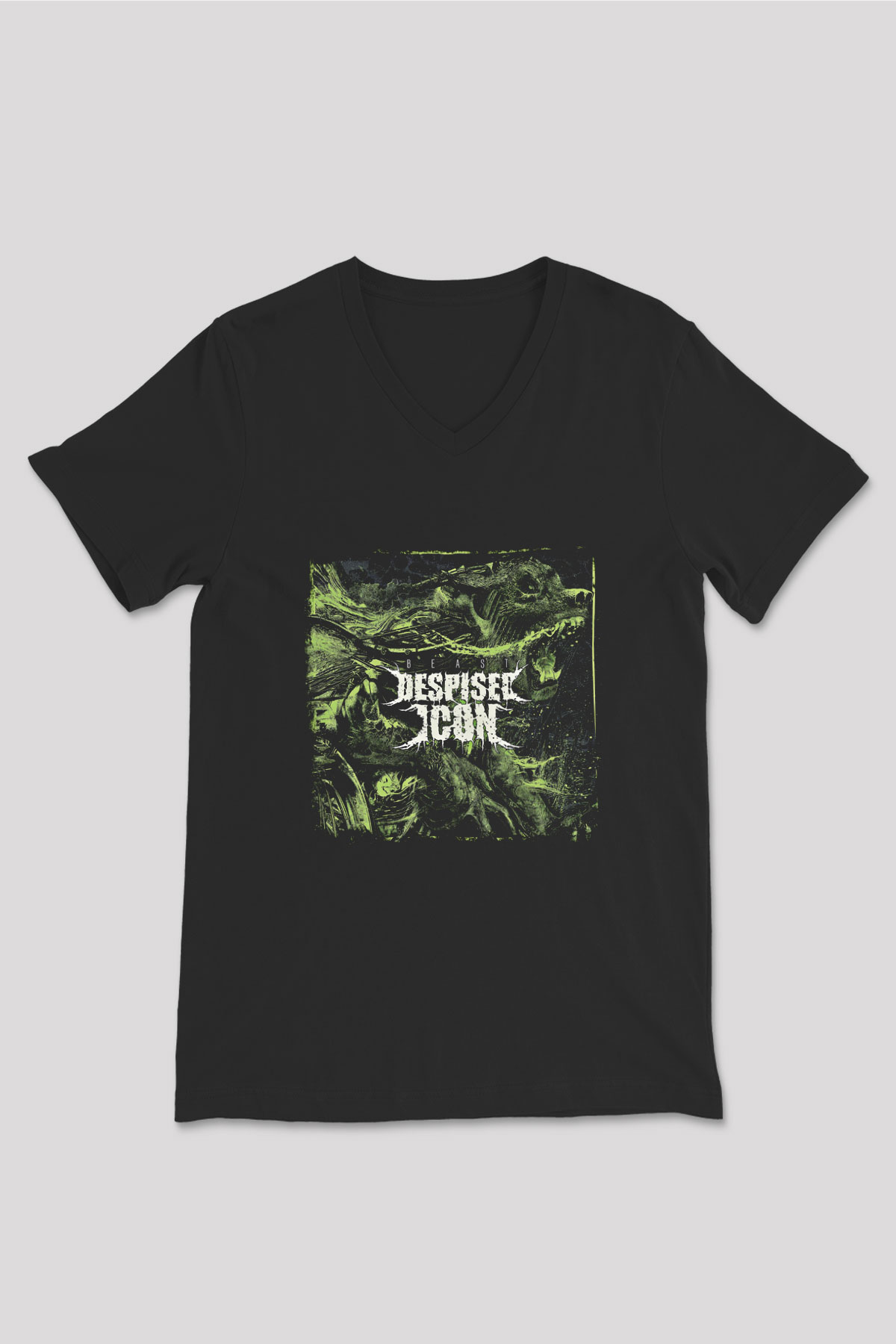 Despised Icon Baskılı Unisex Siyah V Yaka Tişört