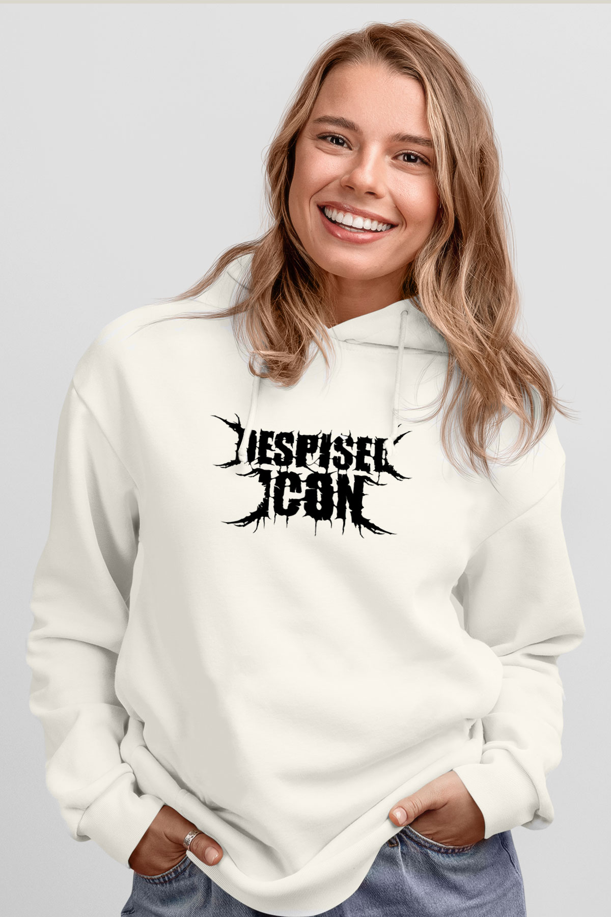 Despised Icon Beyaz Unisex Kapşonlu Sweatshirt
