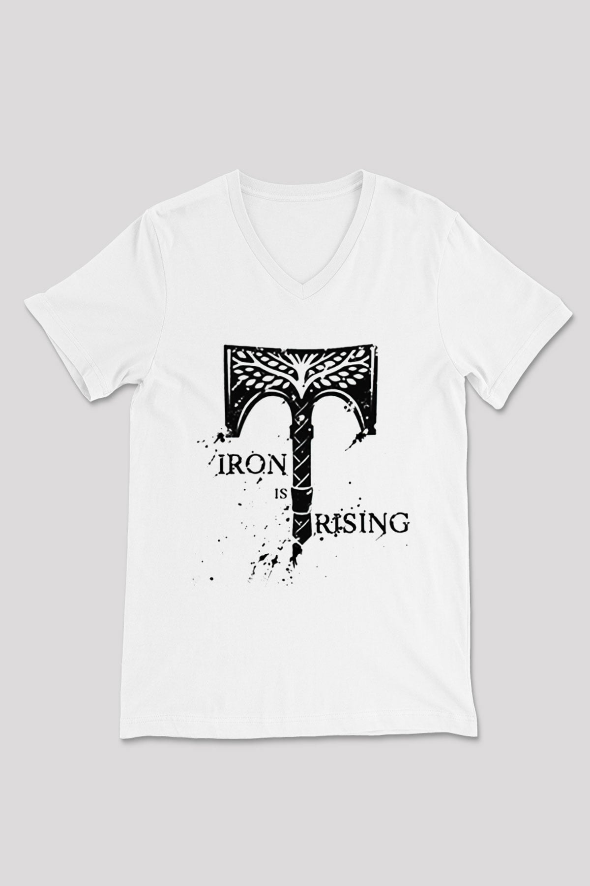 Destiny: Rise of Iron Beyaz Unisex V Yaka Tişört T-Shirt