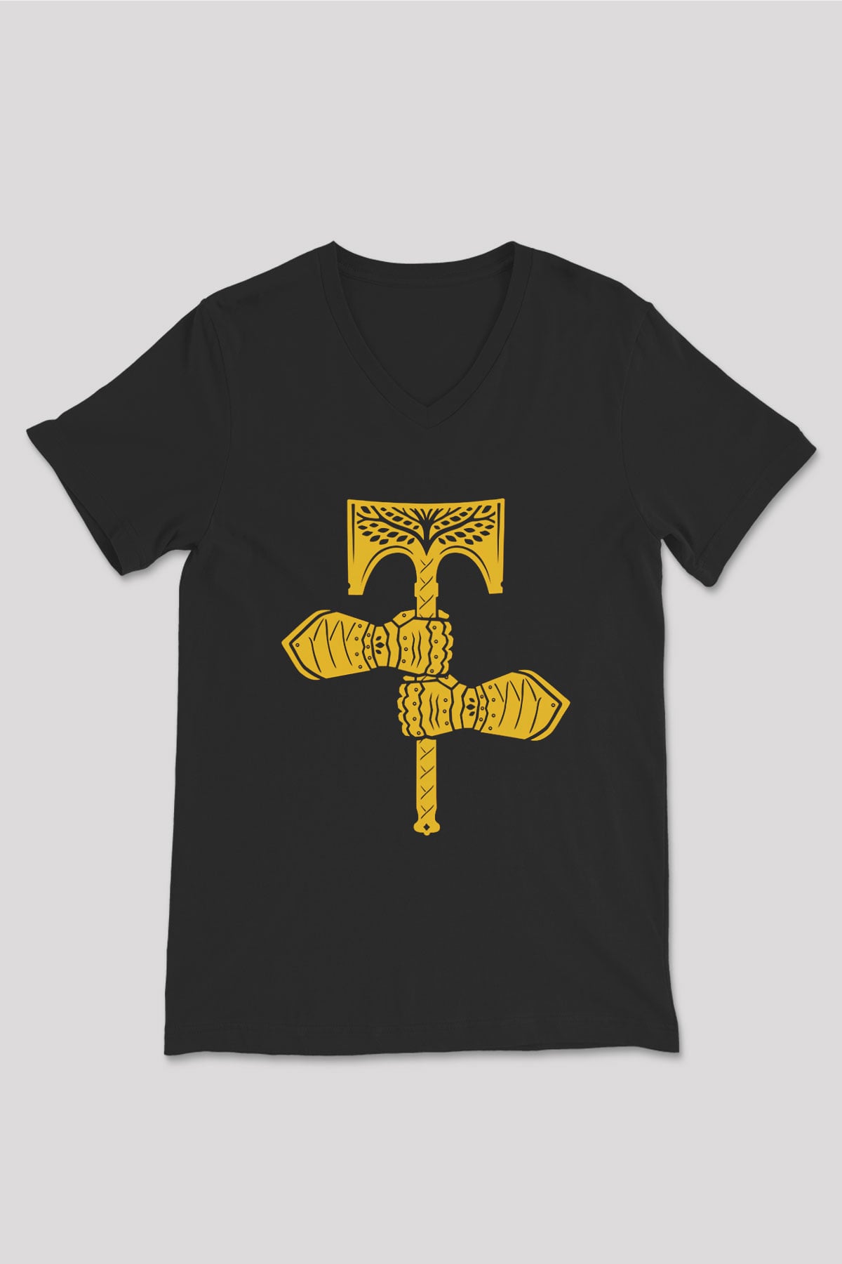 Destiny: Rise of Iron Siyah Unisex V Yaka Tişört T-Shirt