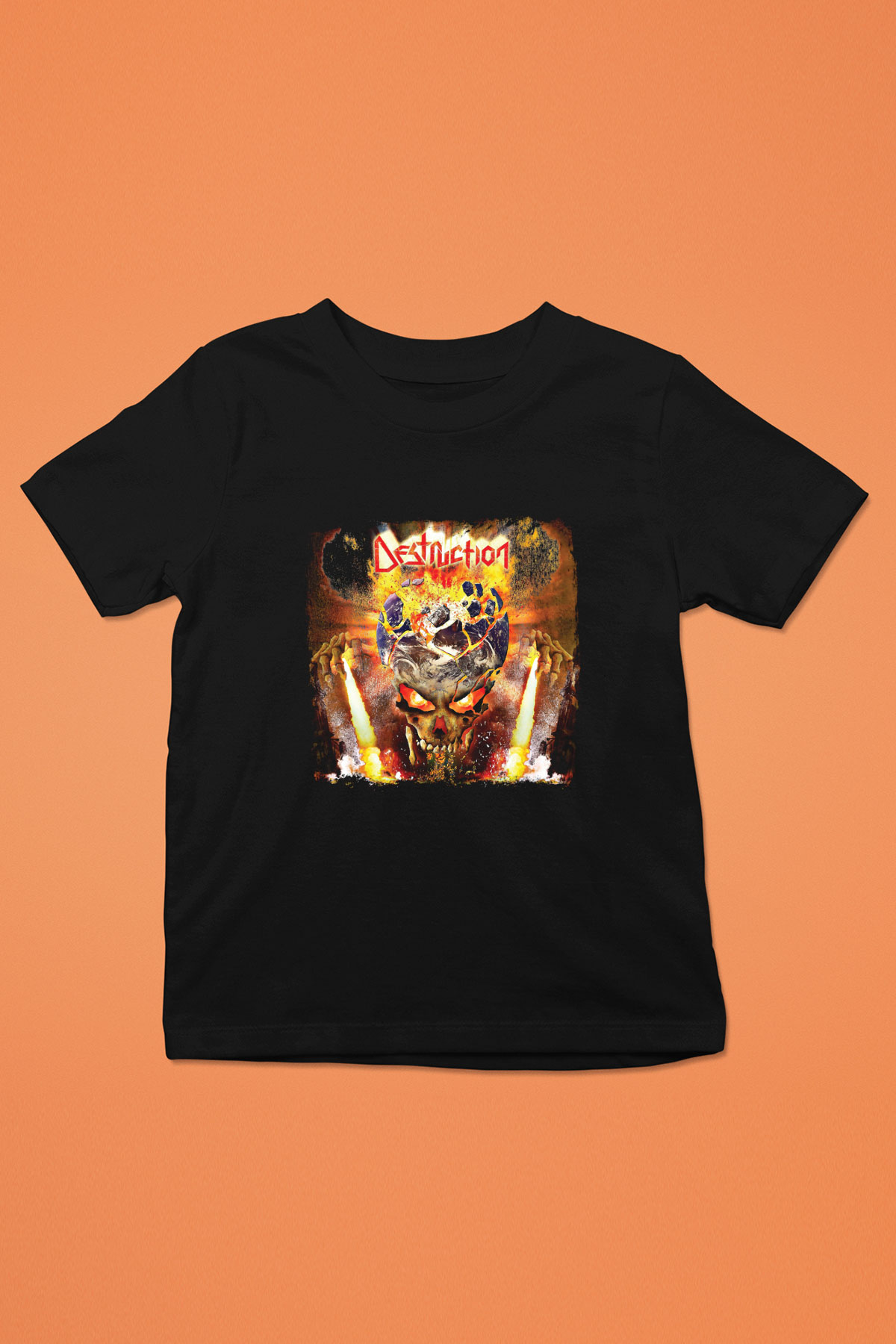 Destruction Baskılı Unisex Siyah Çocuk Tişört