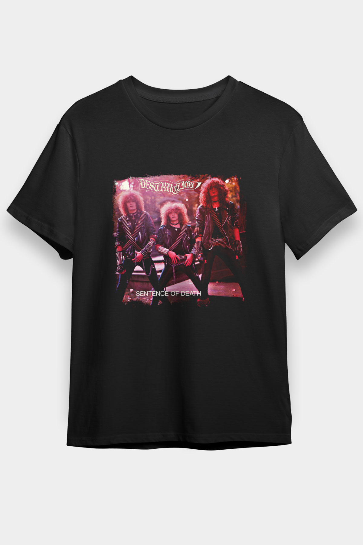 Destruction Baskılı Unisex Siyah Tişört