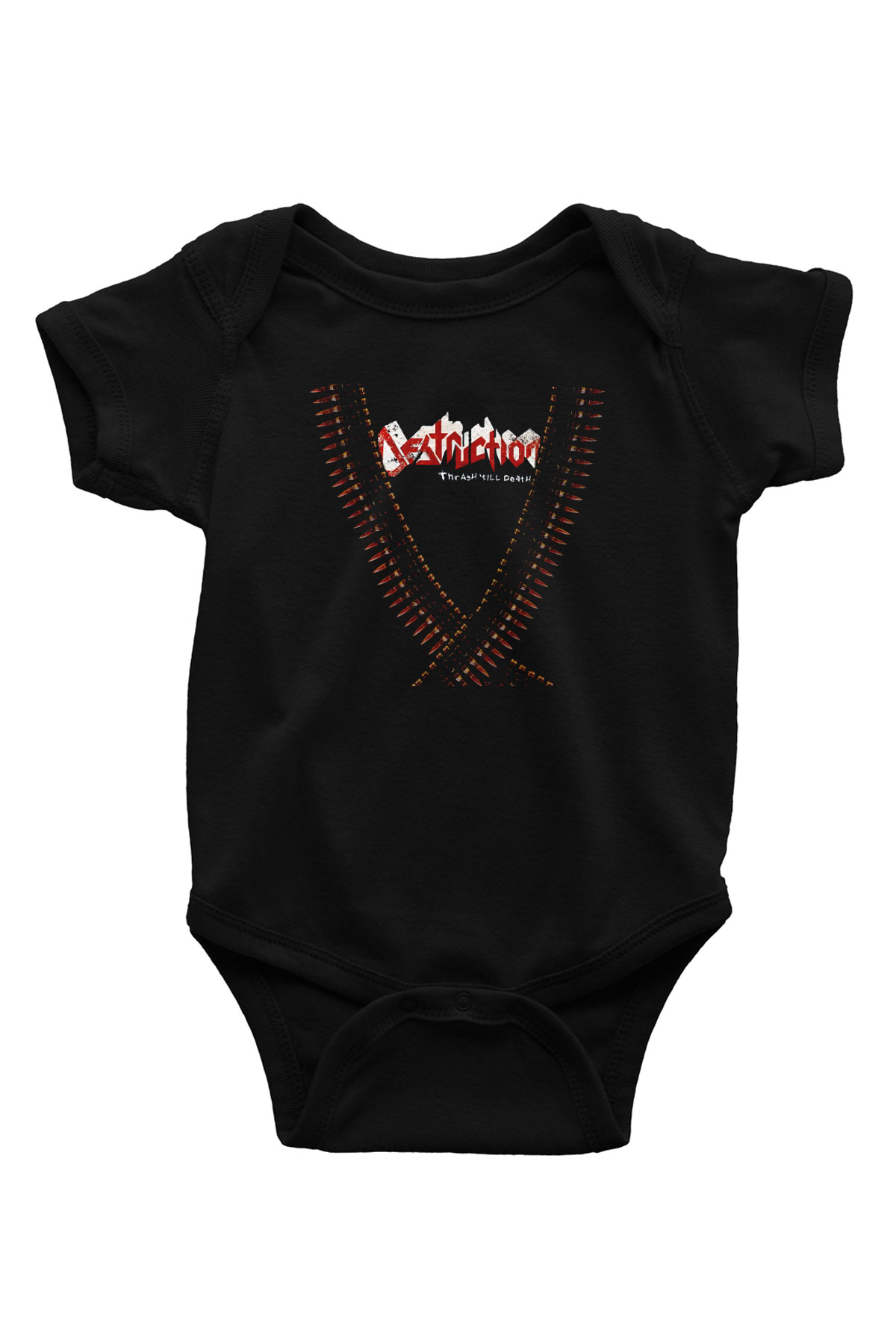 Destruction Siyah Bebek Body - Zıbın