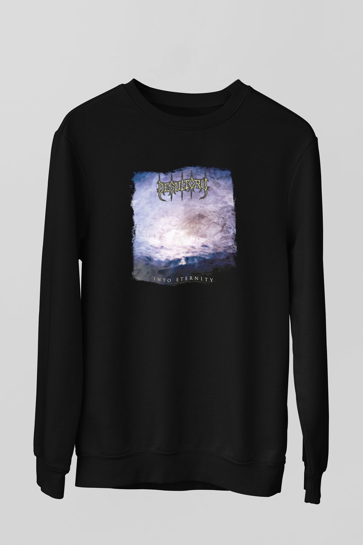 Desultory Baskılı Unisex Siyah Sweatshirt
