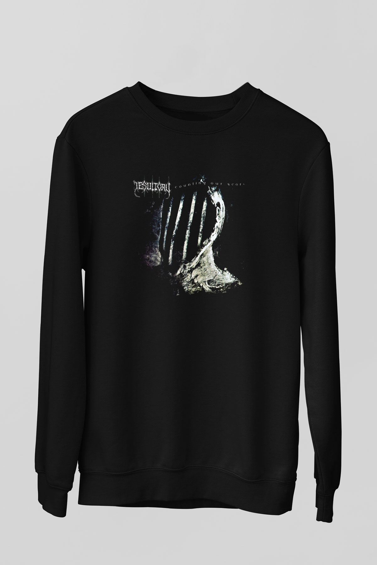 Desultory Baskılı Unisex Siyah Sweatshirt