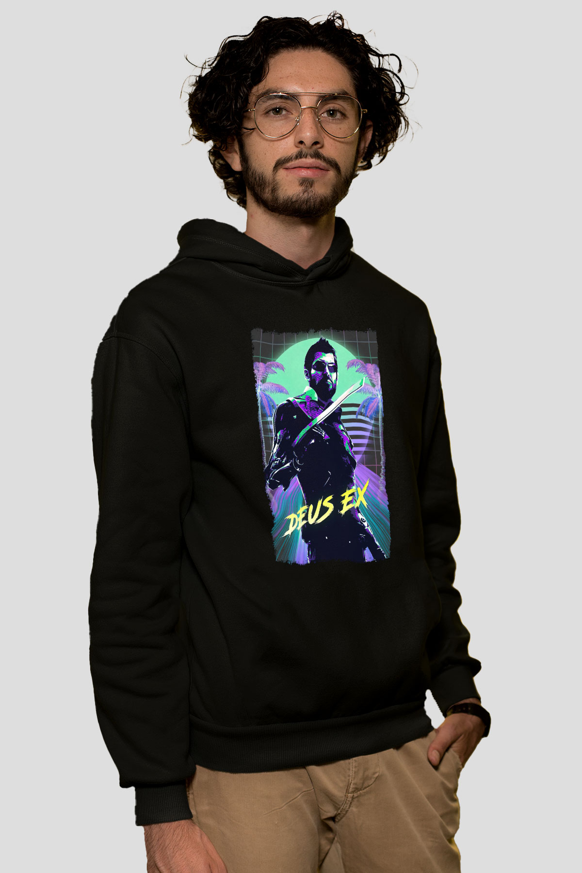 Deus Ex Siyah Unisex Hoodie